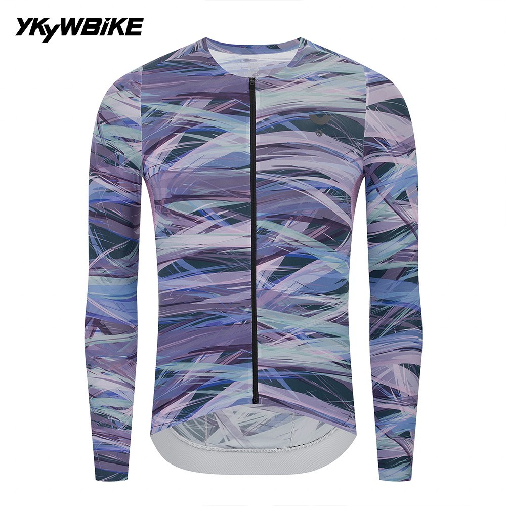 YKYW Summer Cycling Jersey Soft Light Breathable MTB Maillot long Sleeve Shirt