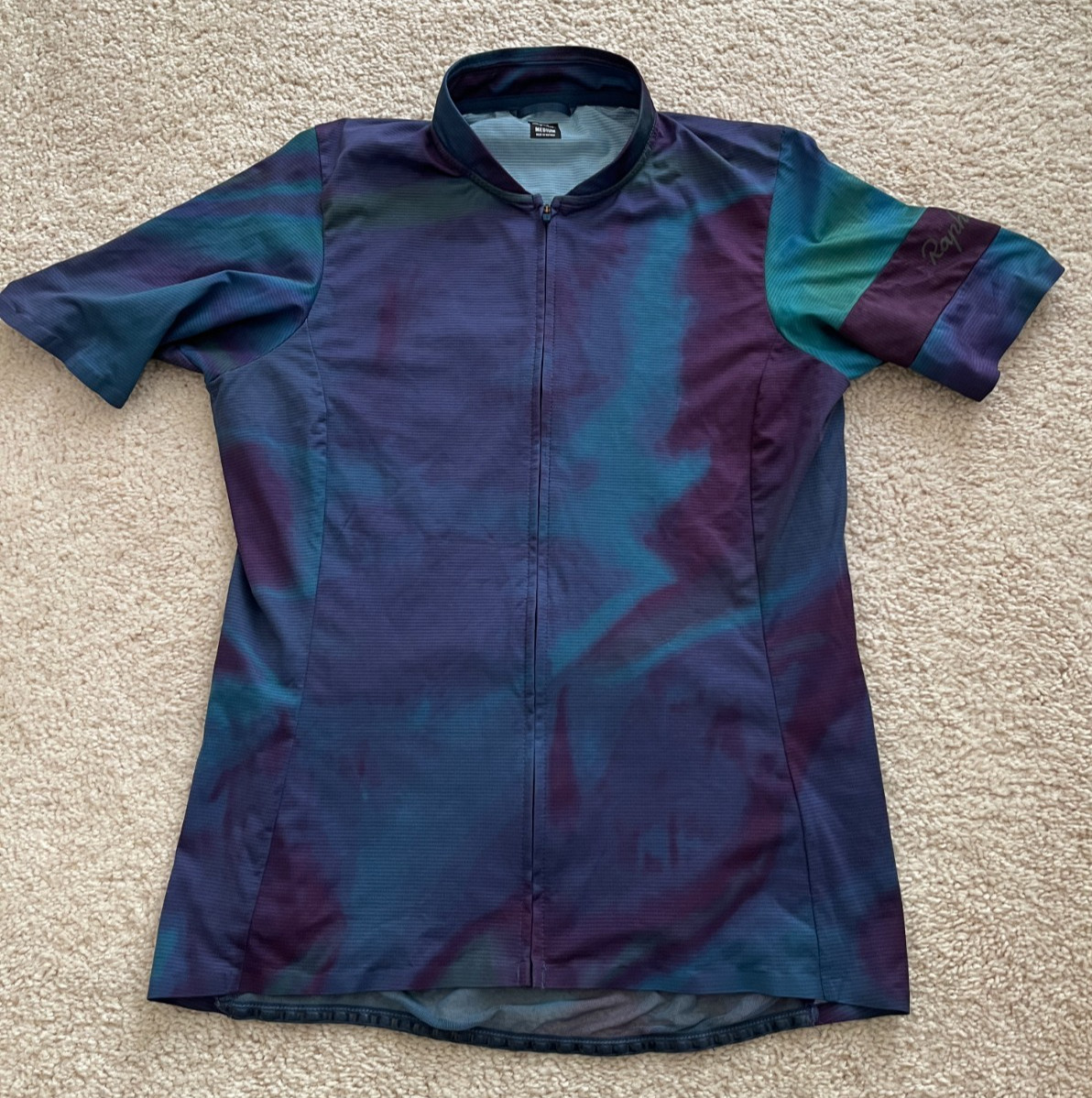 Rapha Women’s Flyweight Jersey Iridescent Crit Print Medium Cycling Performance