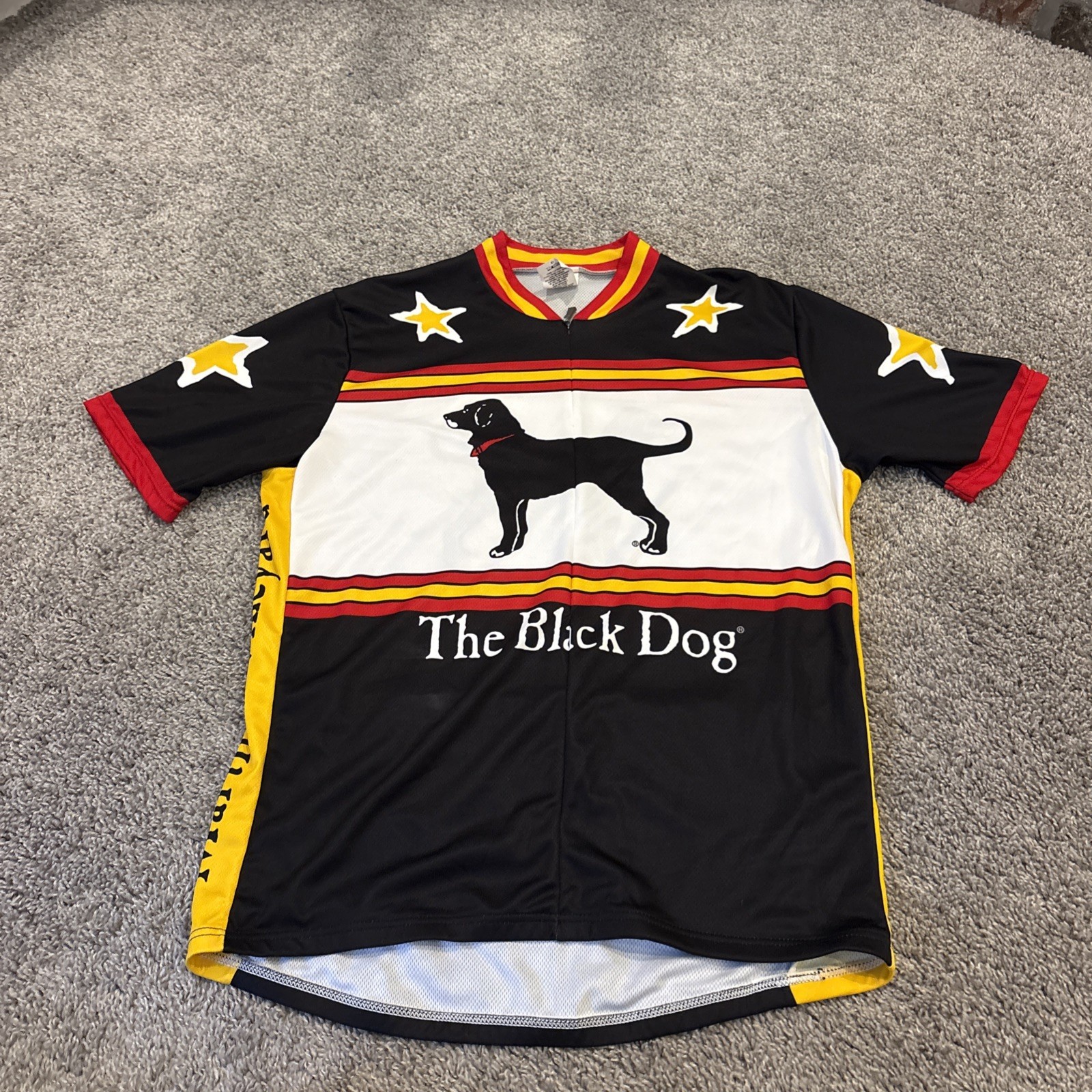 Louis Garneau The Black Dog Martha’s Vineyard Cycling Jersey Mens 2XL Black Red