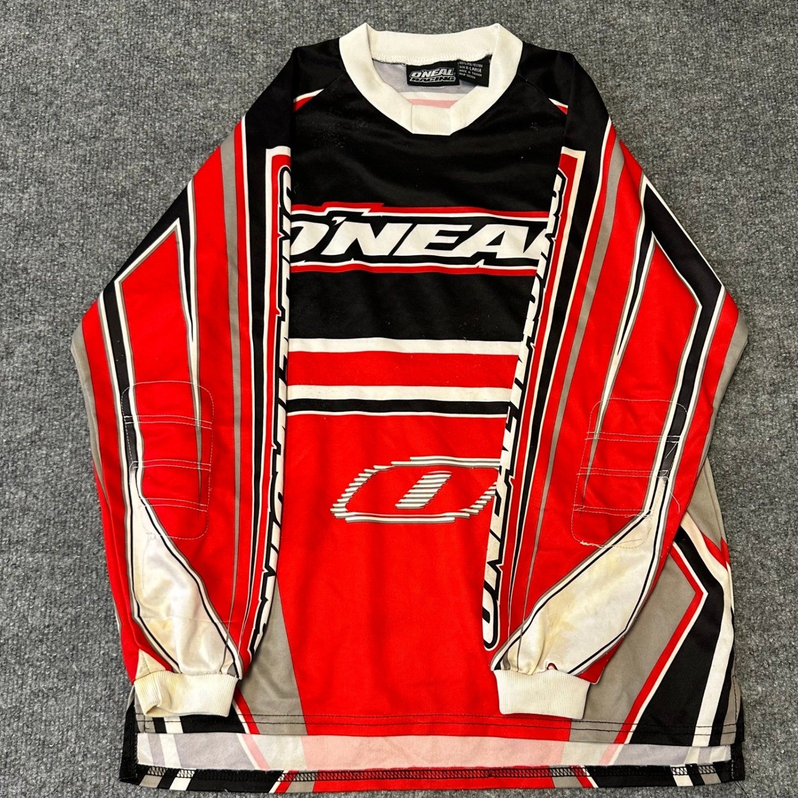 O’Neal Racing Jersey Mens Size XL Red Black Graphic Long Sleeve Motocross BMX