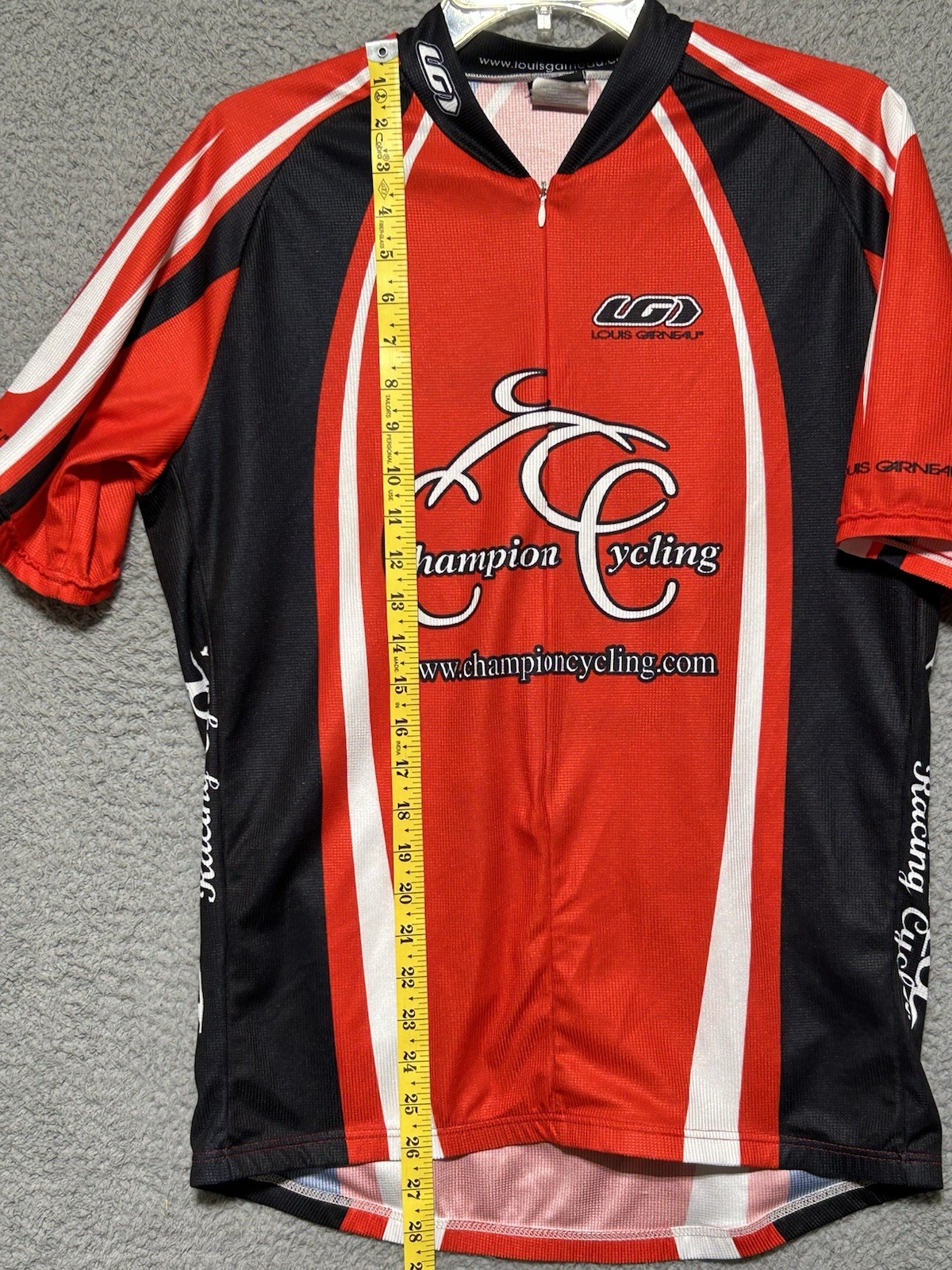 Louis Garneau Champion Cycling Jersey Mens XL Nike Cliff Bar Lemonds Racing