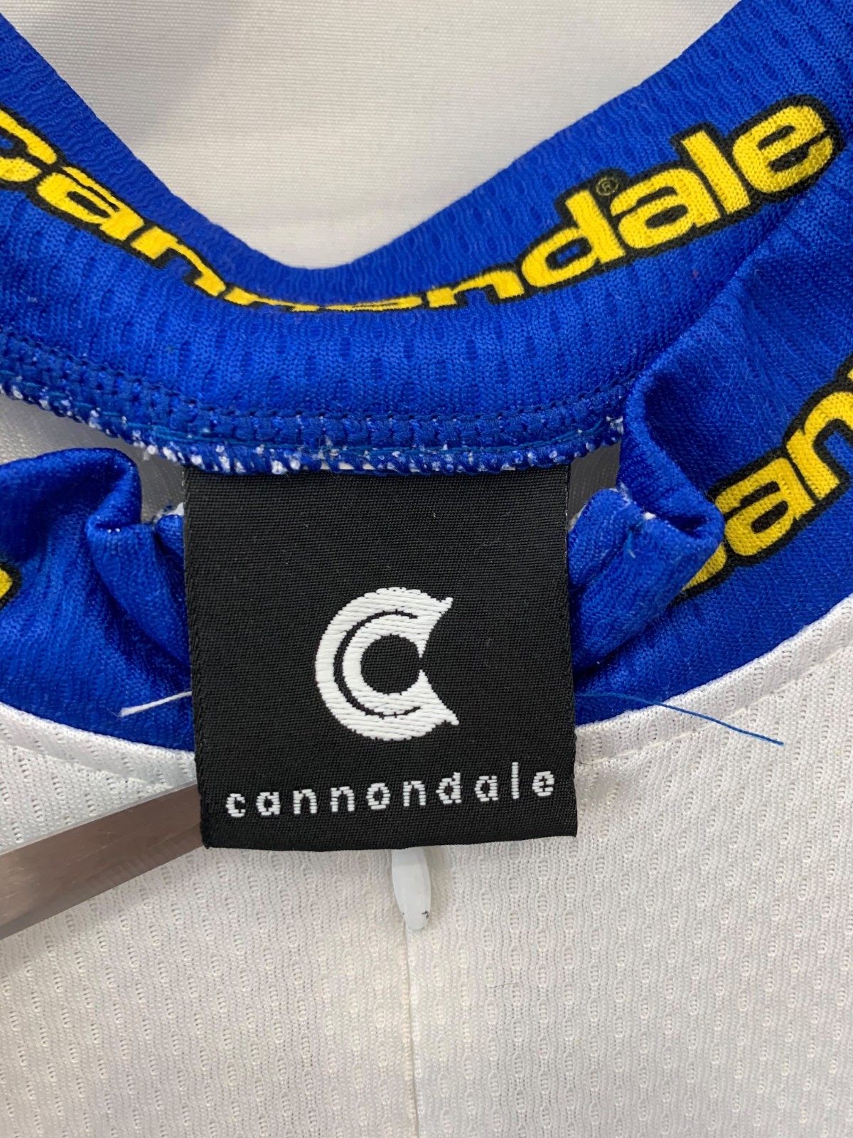 Vintage 90s Volvo Cannondale Cycling Jersey Mens L White Blue MTB USA Made #2