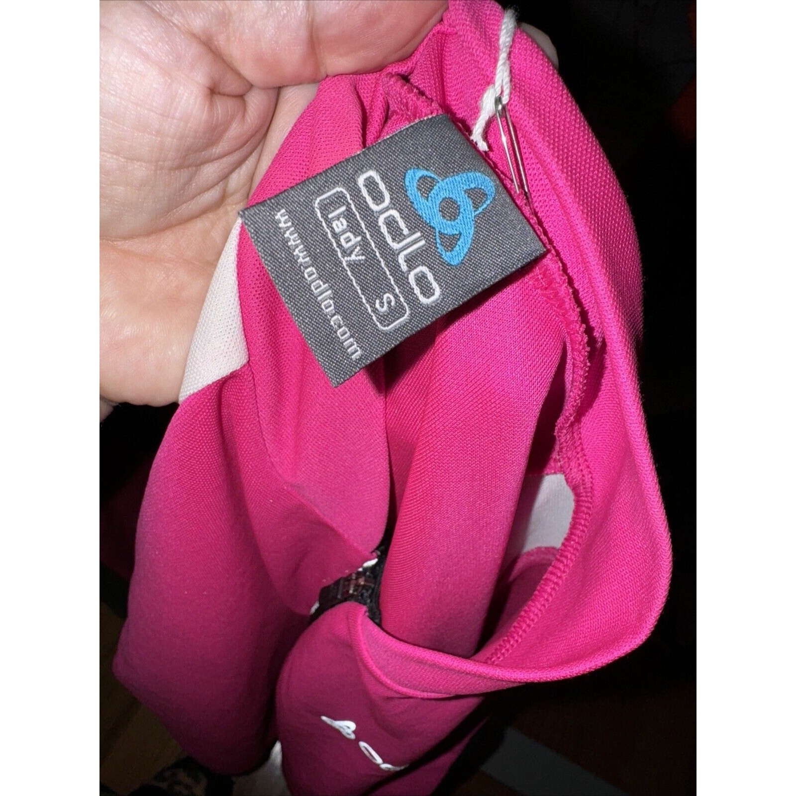 NEW Odlo Women’s 1/2 Zip Action Stand Up Collar Short Sleeve Cycling Tee S Pink