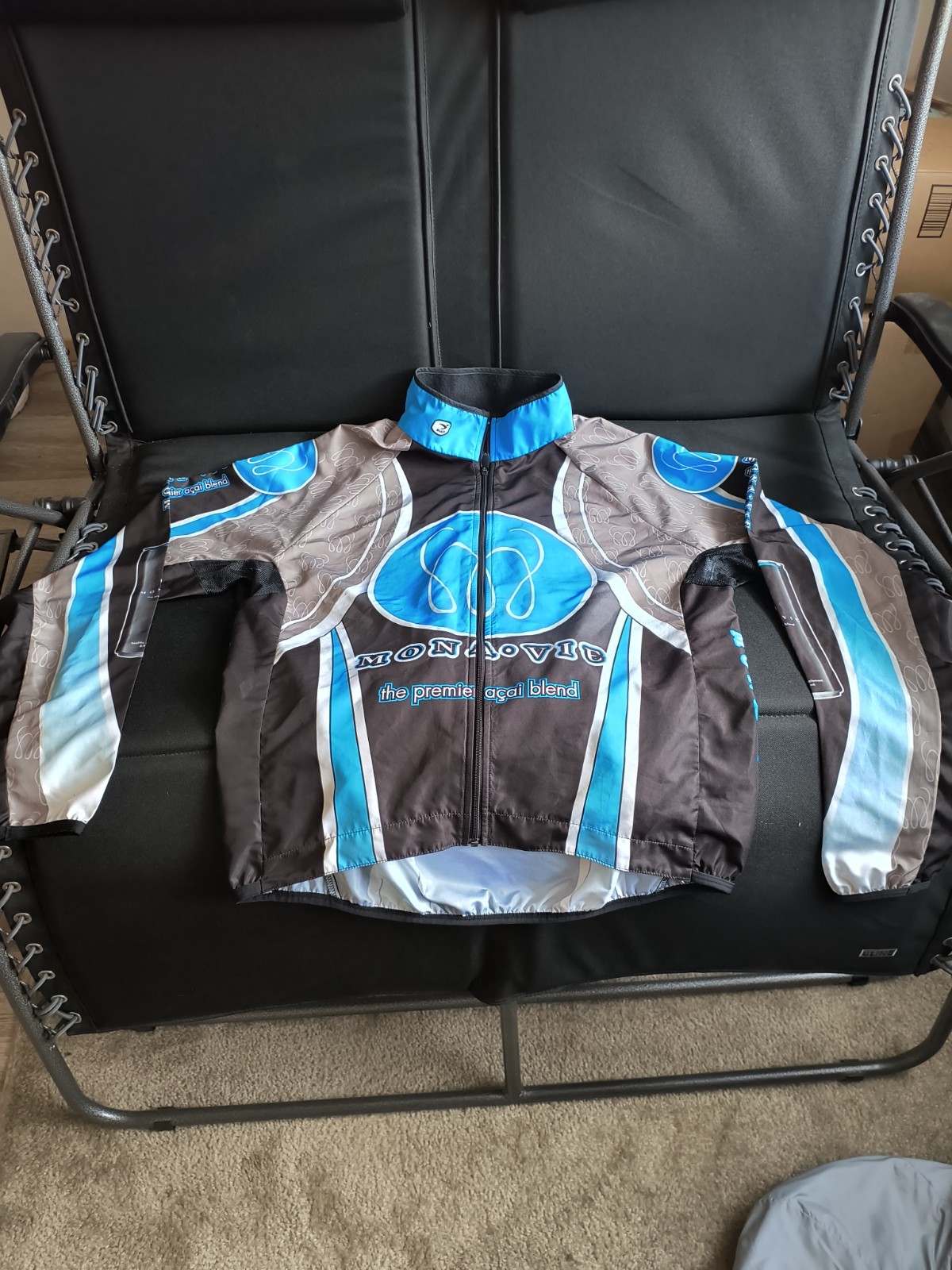 Cycling Jersey Mens Large Long Sleeve Full Zip Nimblewear Race Cut Alaska Eagle