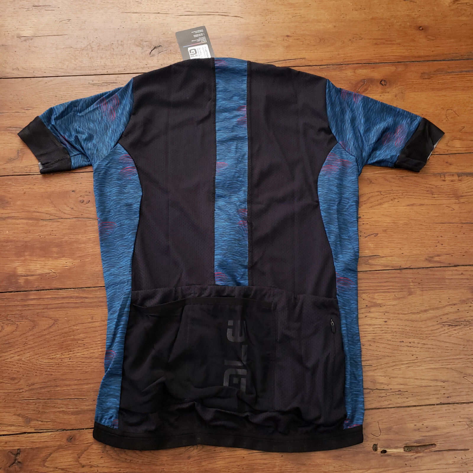 Ale Cycling Womens Small Jersey Gravel Full Zip Blue Black MTB CX Spin Road S