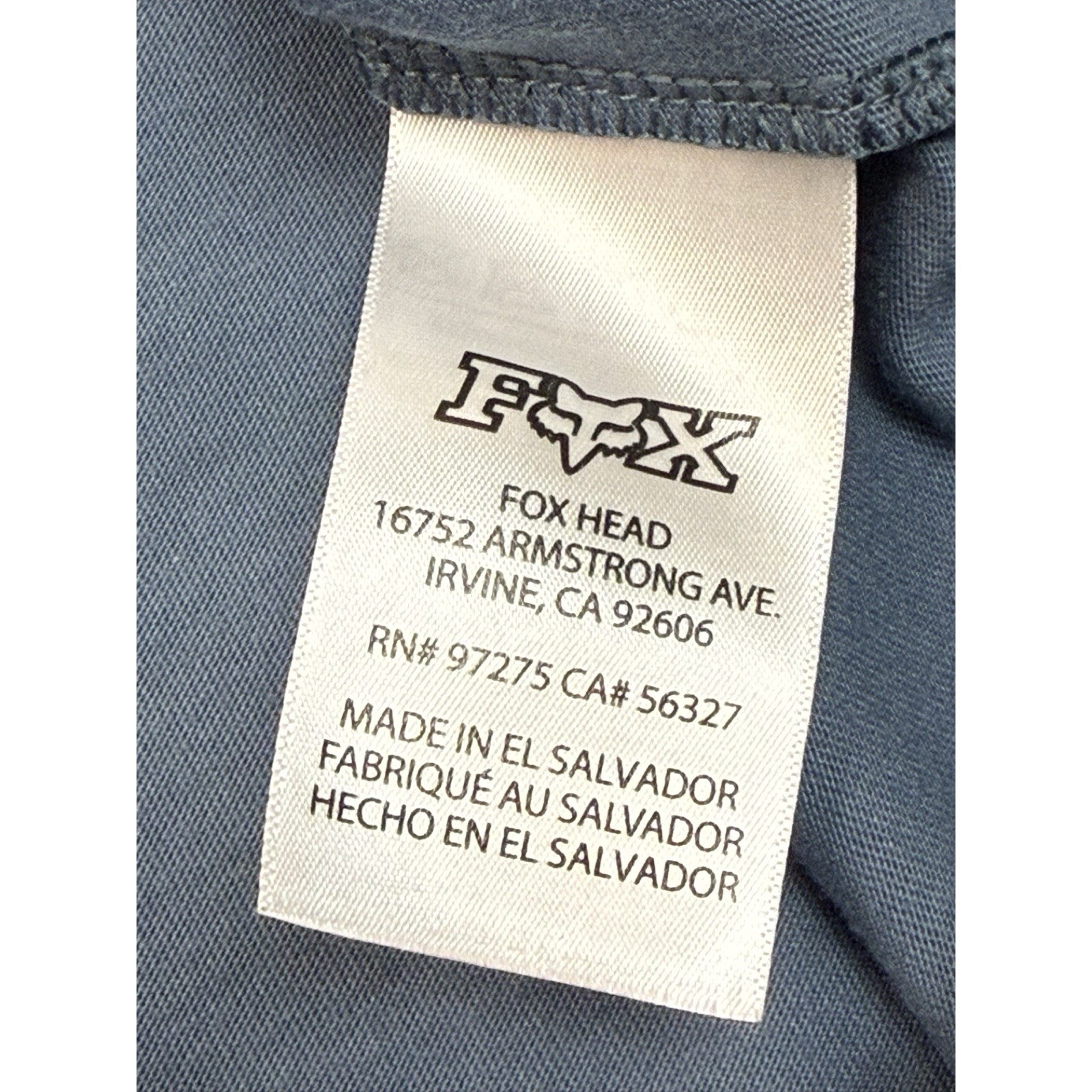 Fox Racing Ranger Men’s XL Dri-Release Fox Head Long Sleeve Jersey Blue Steel