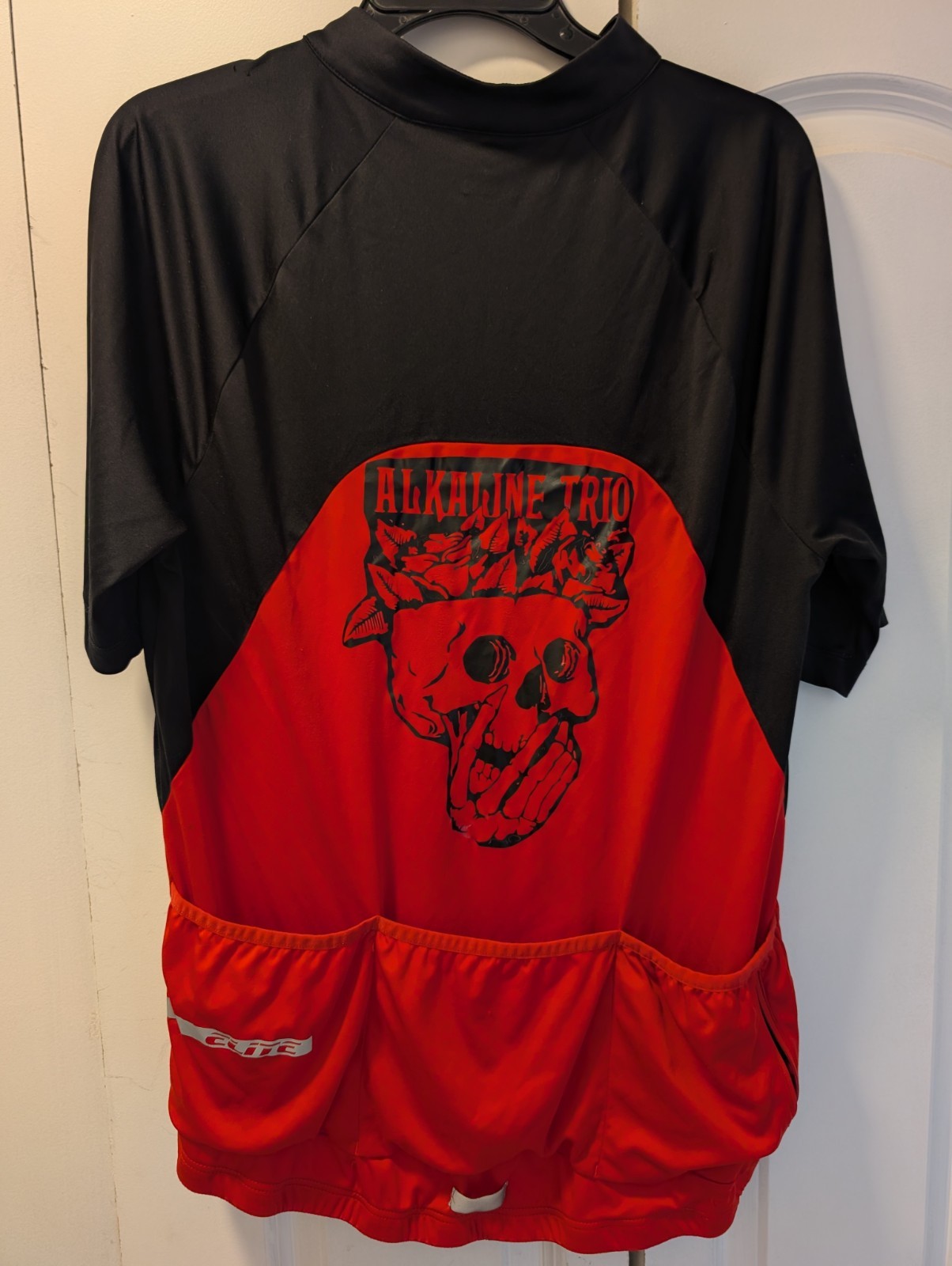 Alkaline Trio Cycling Jersey Mens Performance Elite Punk Band Merch Red Skull