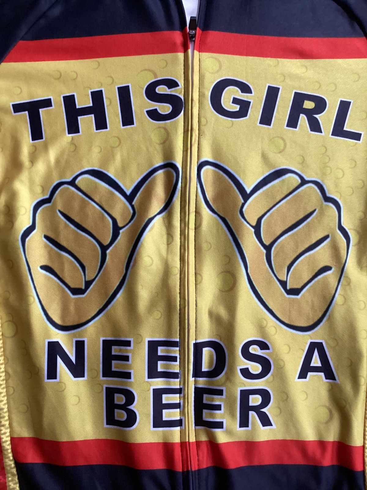 This Girl Needs A Beer Women’s 100% Polyester Cycling Jersey Small