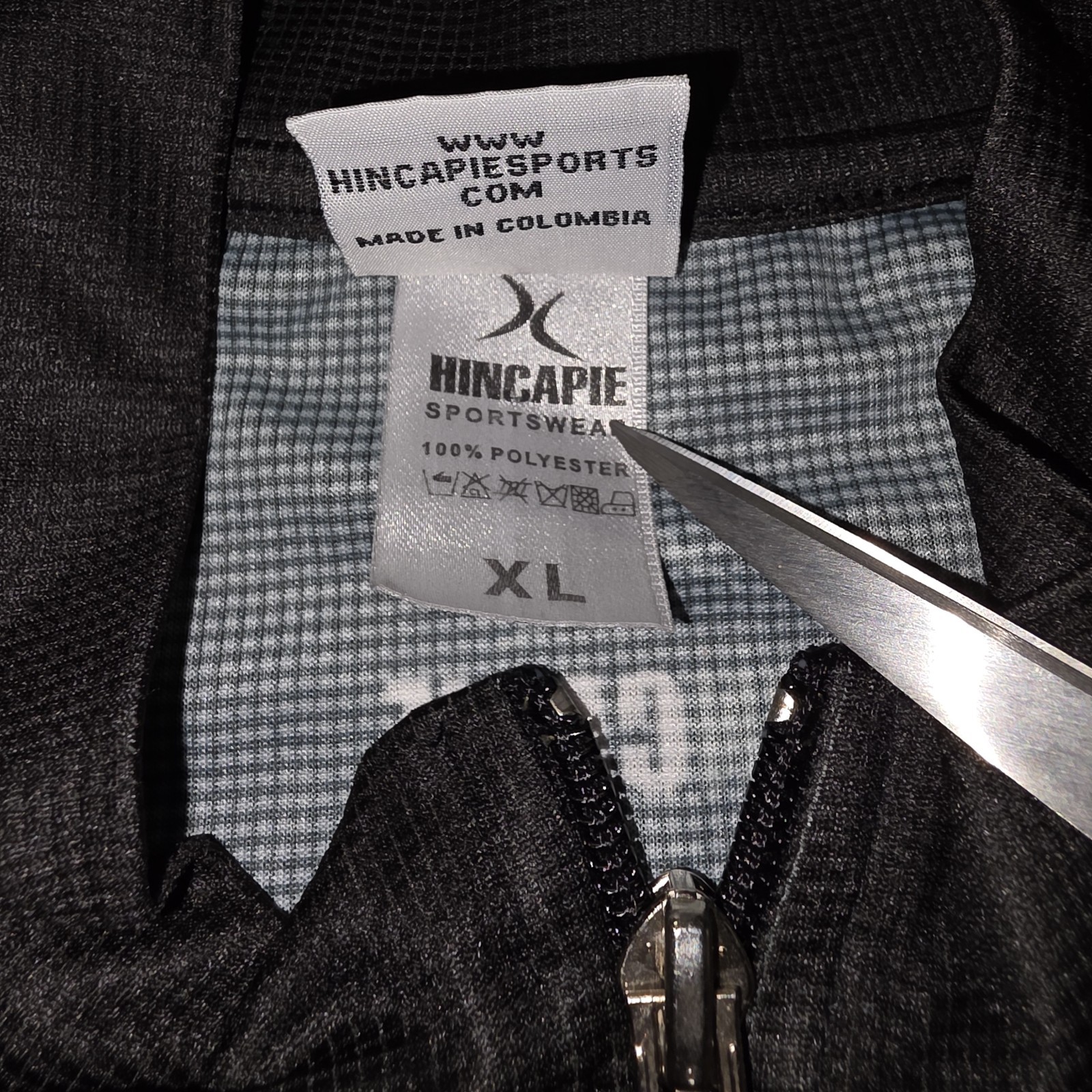 Hincapie Ridley Short Sleeve Cycling Jersey Black Gray White Mens Size XL