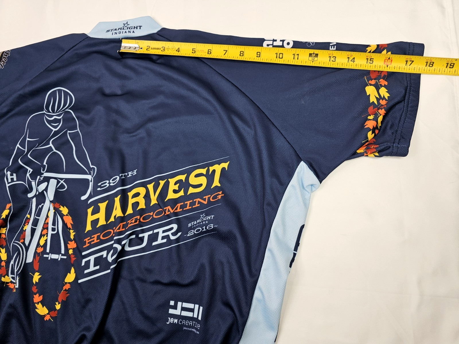 Peak 1 Sports Cycling Jersey Unisex 2XL (48″ Chest) Harvest Homecoming Indiana