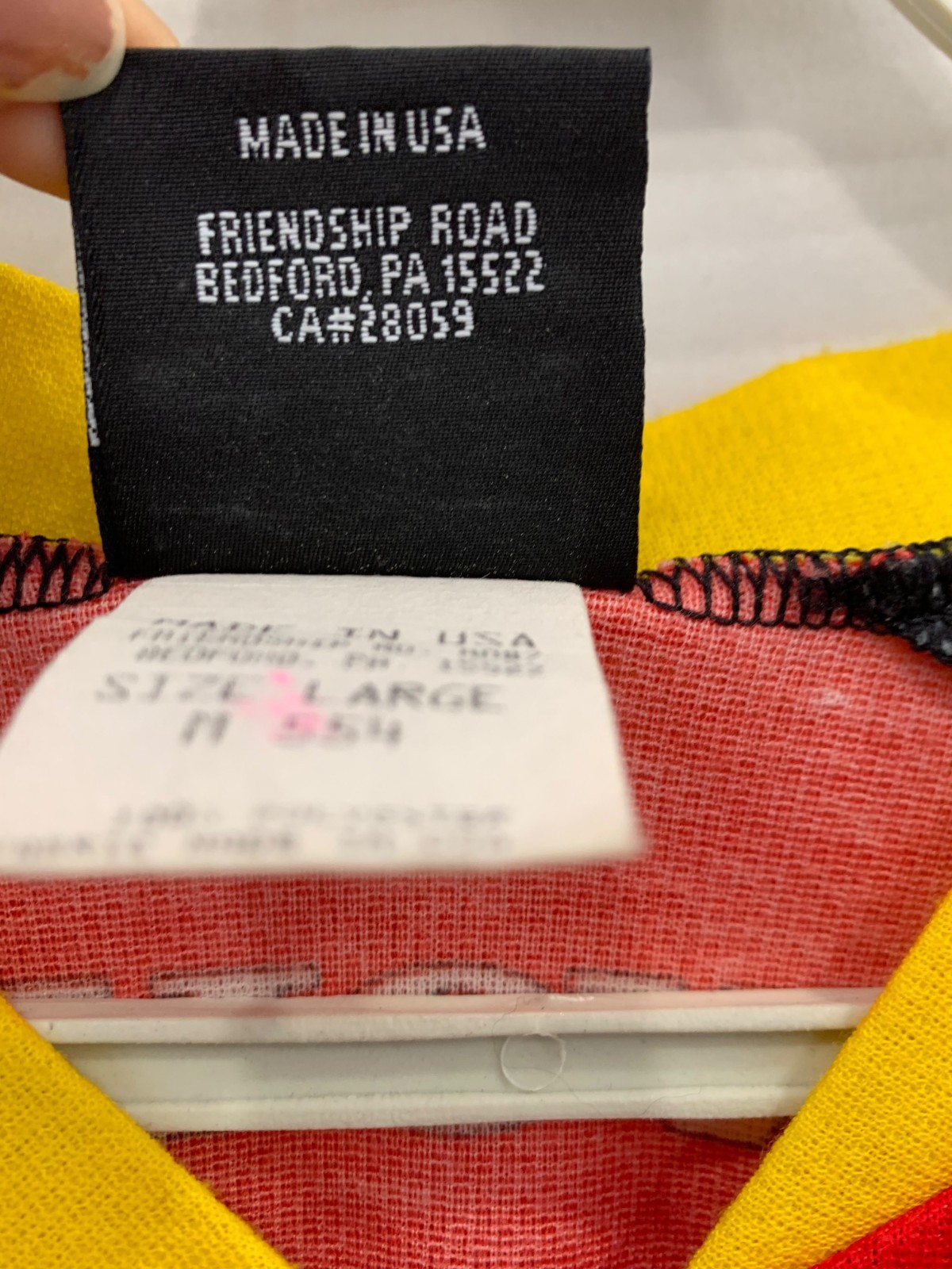 Vtge 90s Cannondale Volvo MTB Cycling Jersey Made in USA Mens L Red Yellow#244
