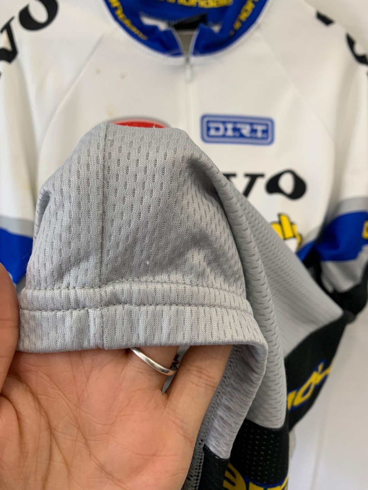 Vintage 90s Volvo Cannondale Cycling Jersey Mens L White Blue MTB USA Made #2