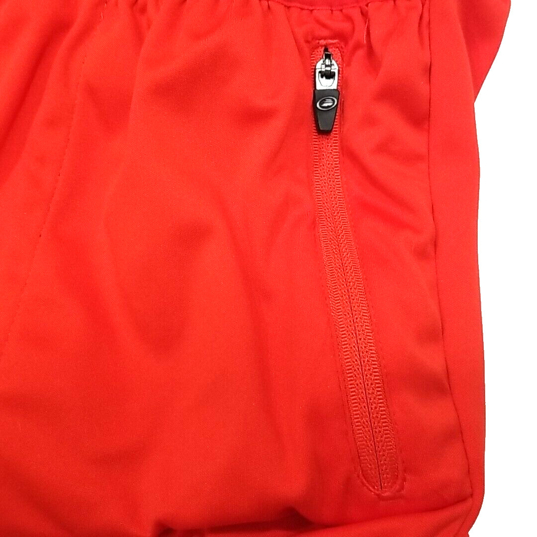 Performance Elite Cycling Jersey Men M Red Full Zip Poly Mock Neck Colorblock