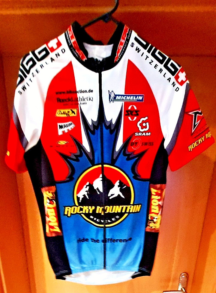 Vintage Road Bike Jersey – Cycling Jersey ROCKY MOUNTAIN – Size M / 4 – MICHELIN-MAGURA-ROHLOF