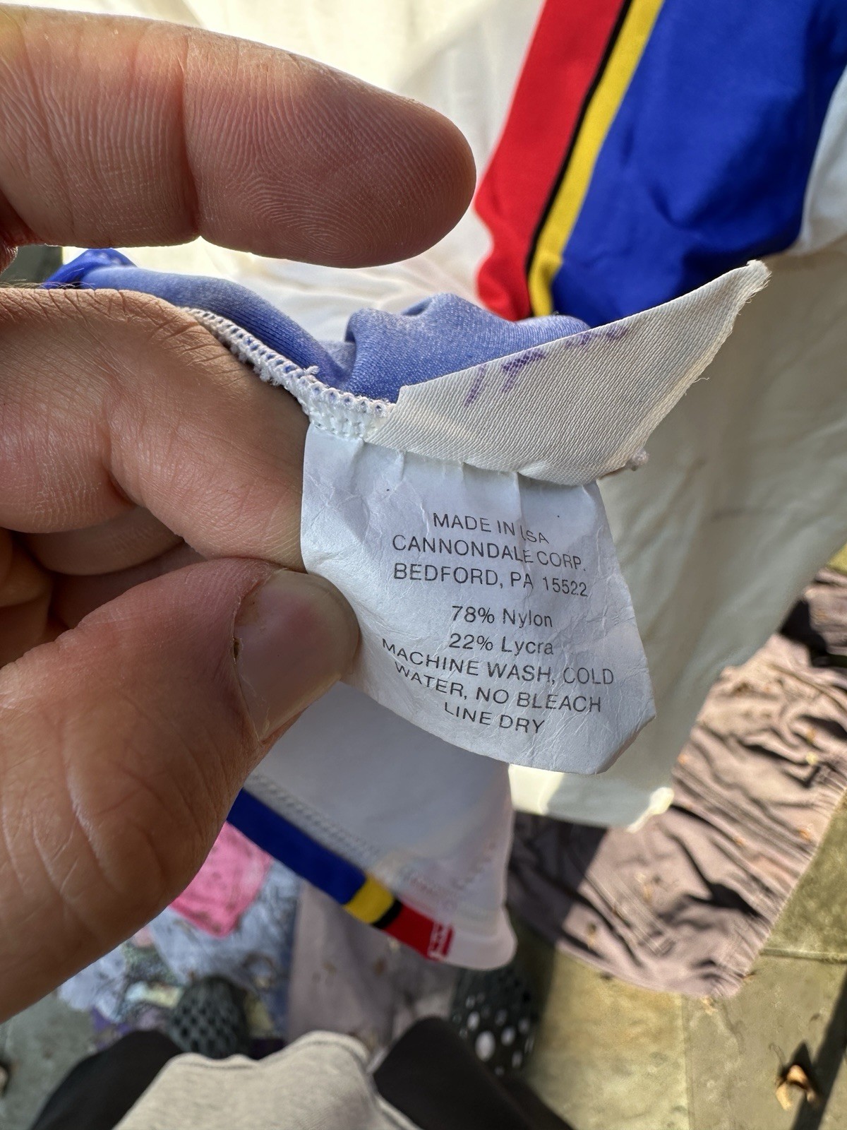 Vintage Cannondale 1/4 Zip Cycling Bike Racing Jersey MTB USA Large Stripe