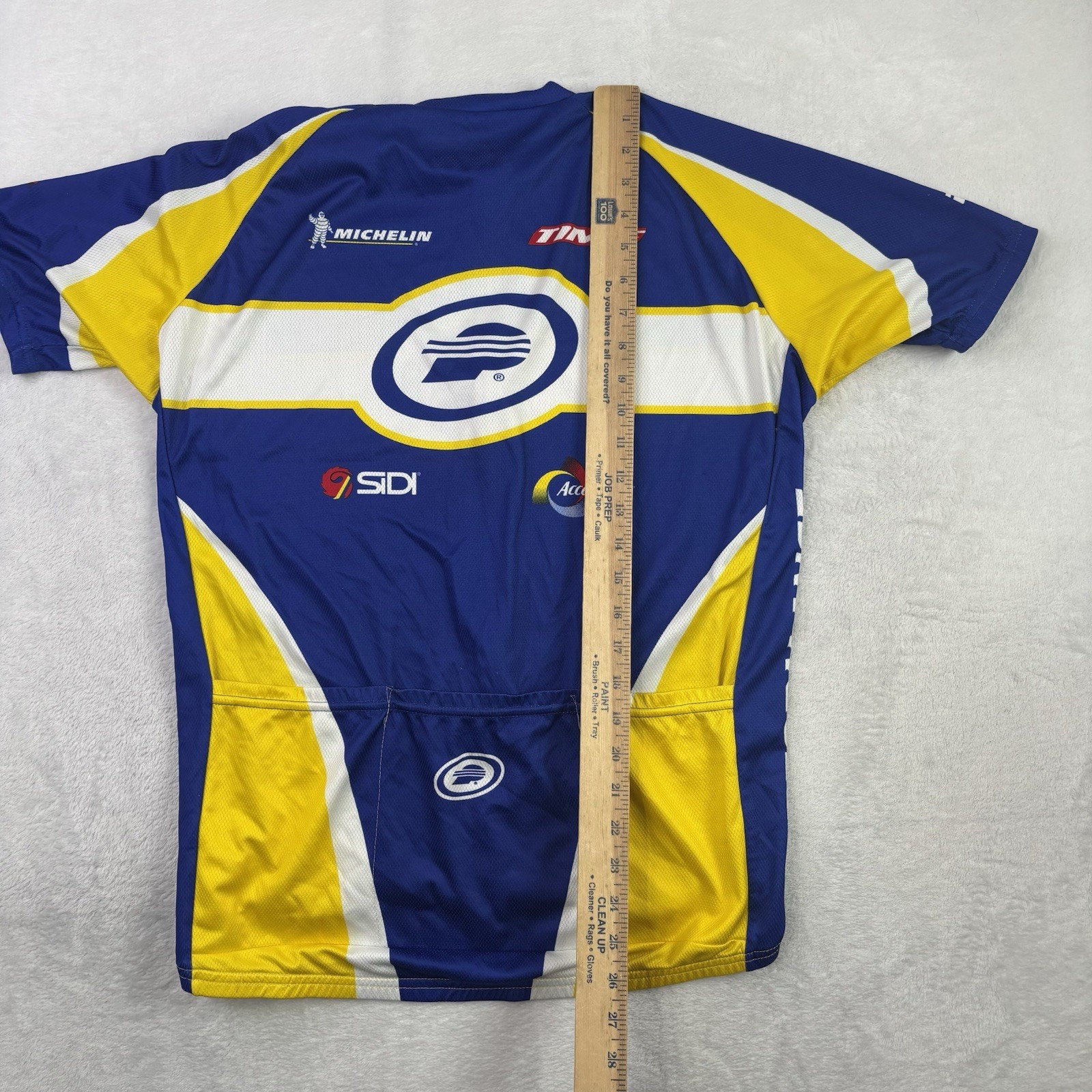 Michelin Performance Blue SS Airies Micro Full Zip Cycling Jersey Men’s Large