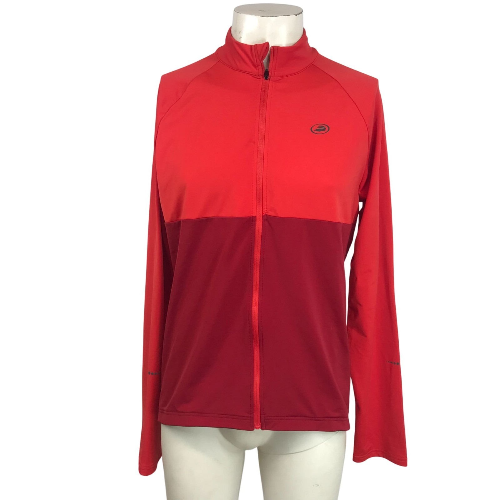 PERFORMANCE – MEN’S XL – RED LONG SLEEVE FULL ZIP POLYESTER BLEND CYCLING JACKET