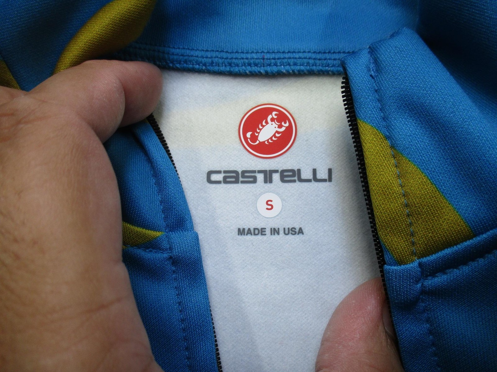 Castelli Rock Riders Cycling Jersey Mens Small Blue Long Sleeve Road Bike Shirt