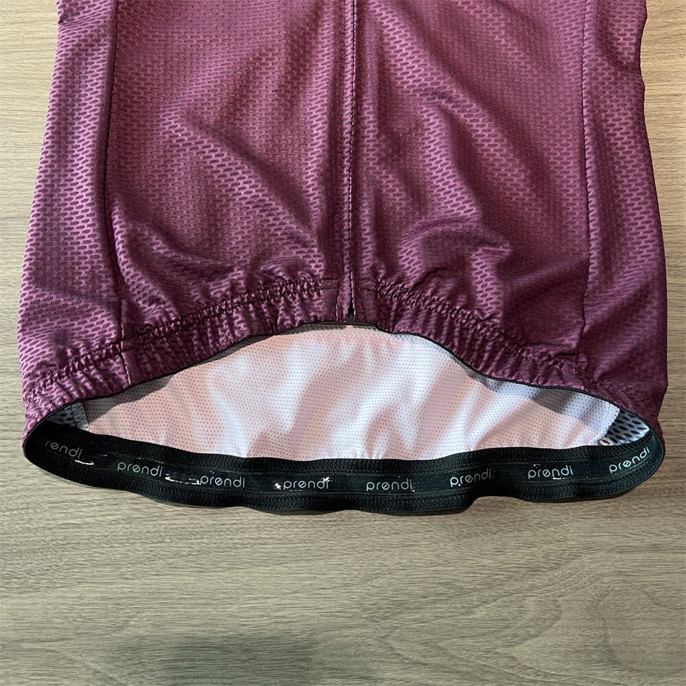 PRENDI Women Cycling Jersey Short Sleeve Laser Cut Summer Bike Clothing Pink