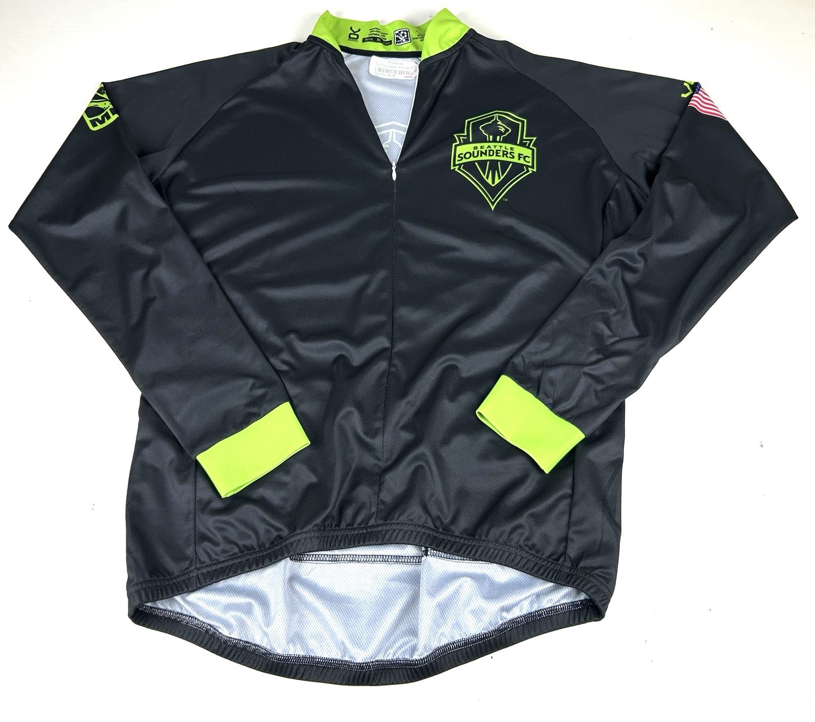 Vomax Seattle Sounders Cycling Racing Jersey Adult XL 1/2 Zip Polyester New