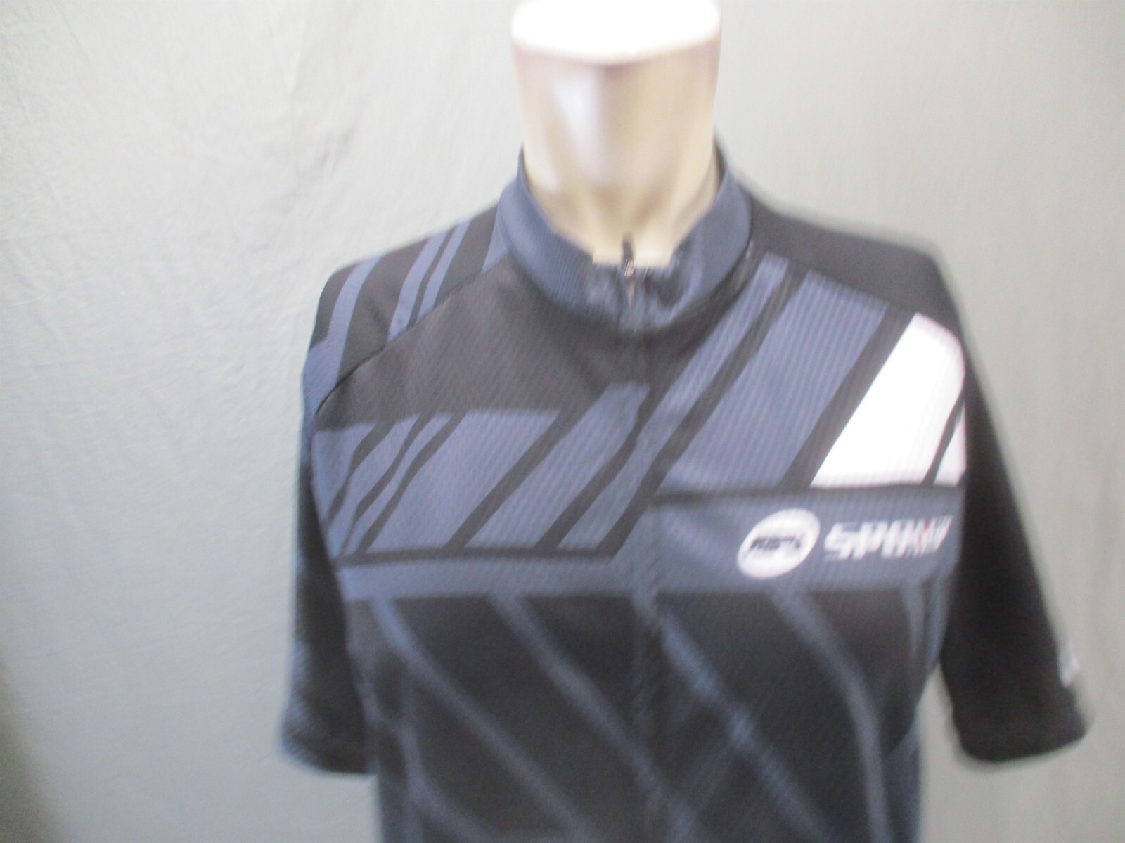 SPONEED Size XL Mens Zip Up Pocket Elastic Waist Short Sleeve Cycling Jersey 765