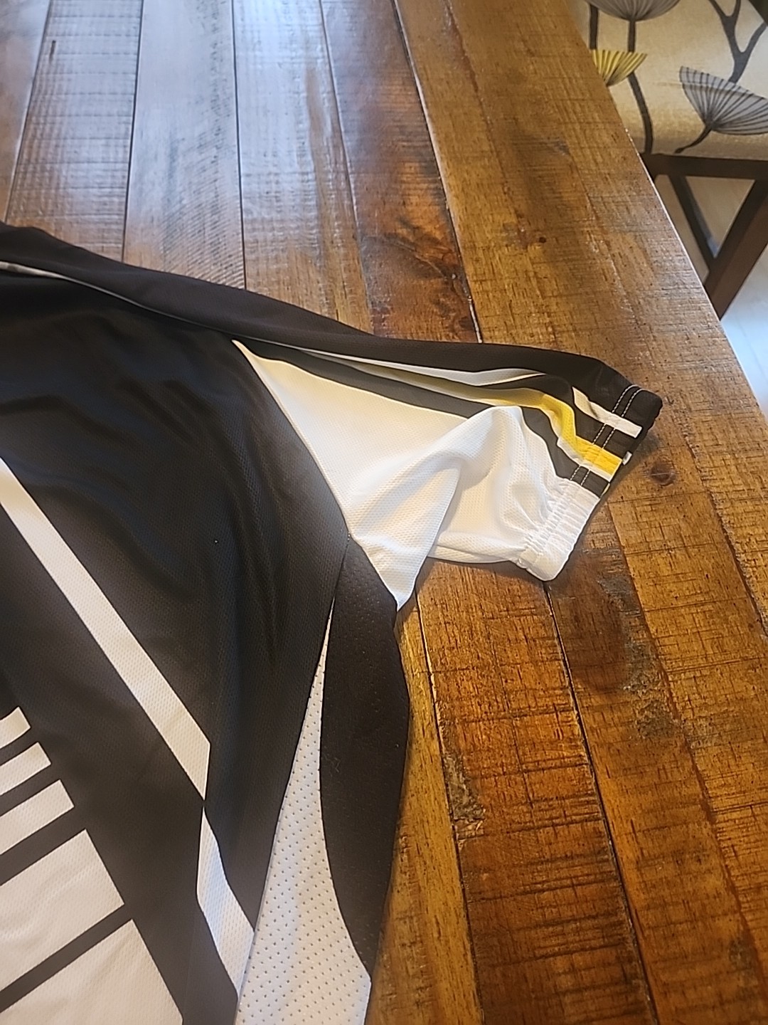 Myneko Bicycle Jersey Mens XXXL 100% Polyester Full Zip Black/White/Yellow