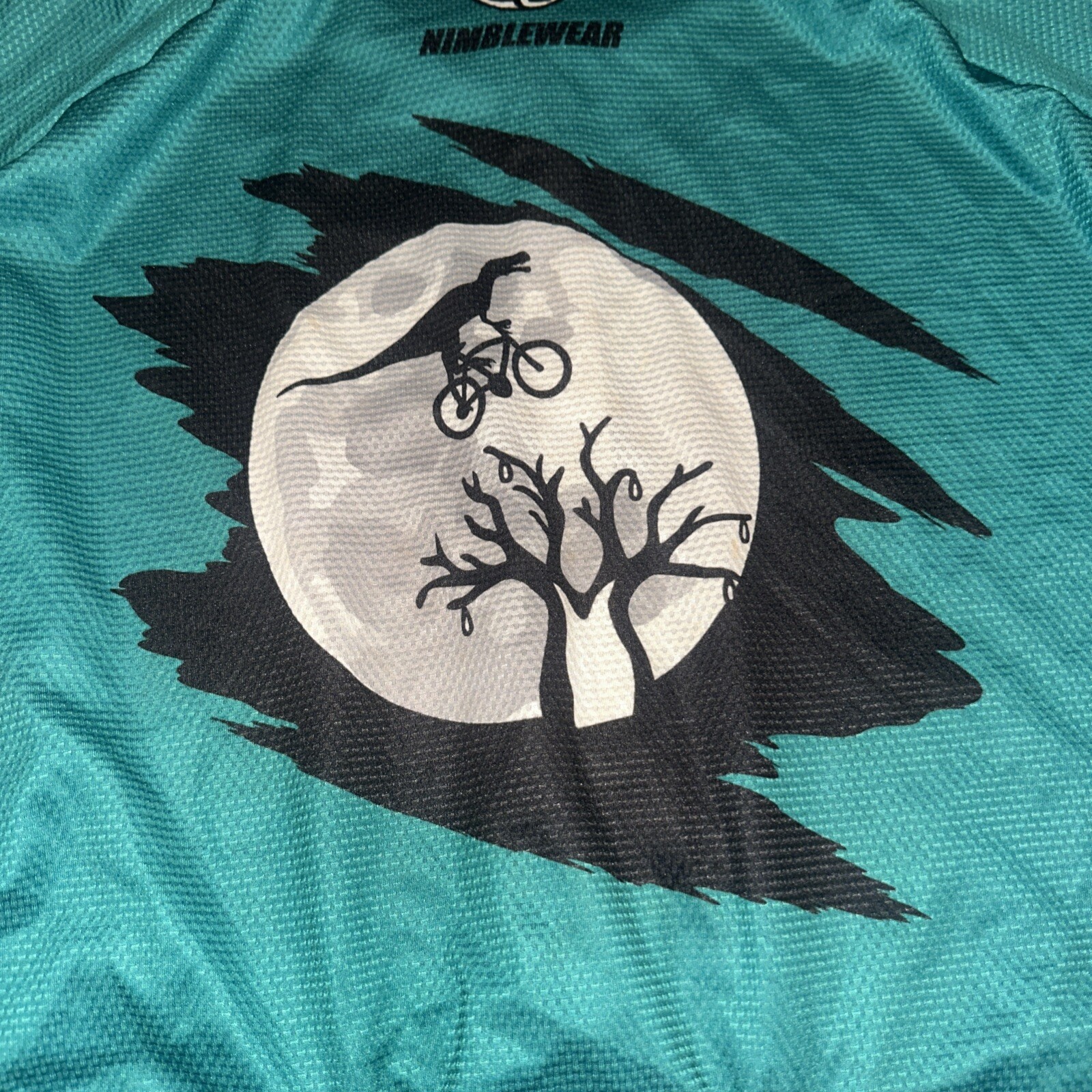 Nimblewear Velociraptors Cycling Jersey Men’s Large Full Zip #WW