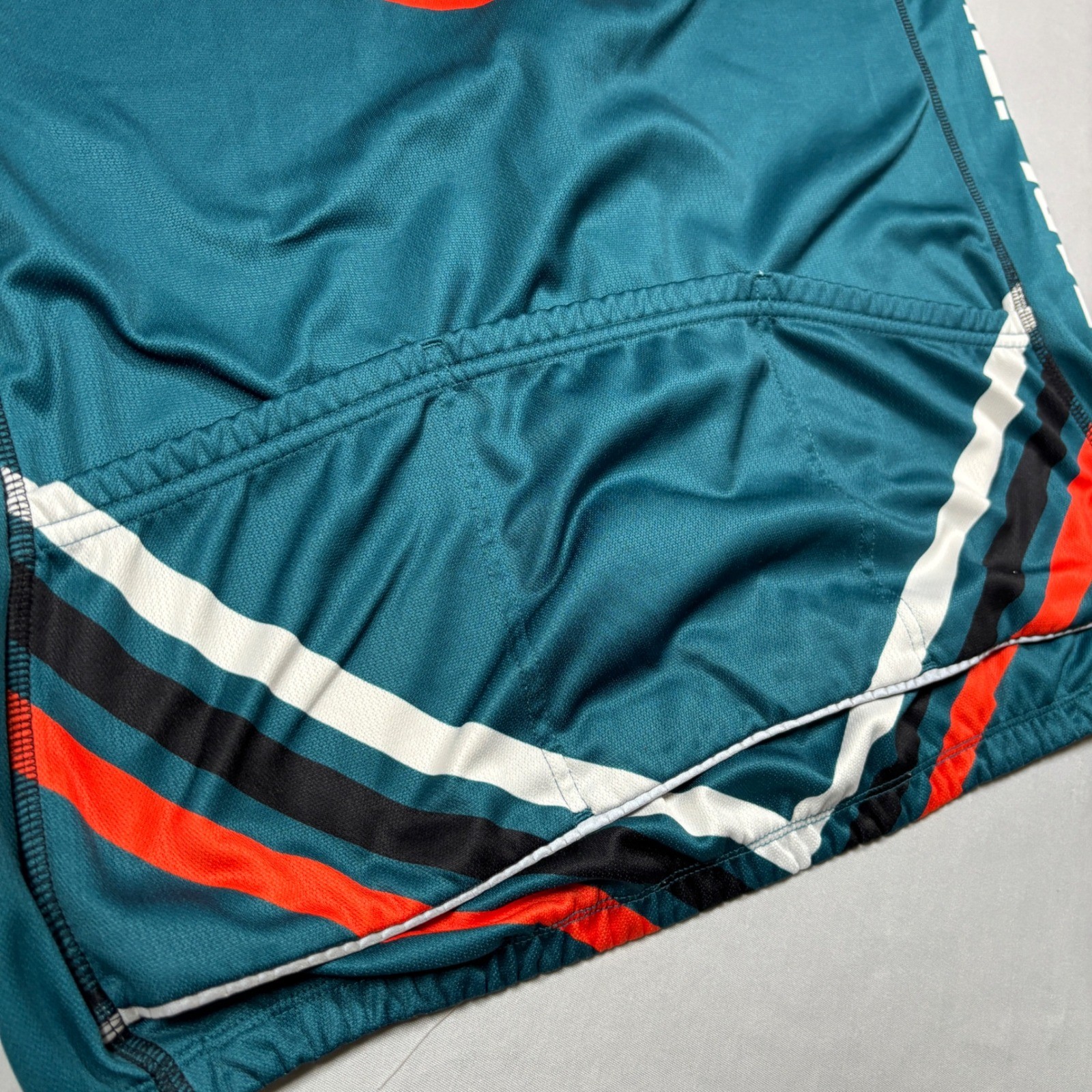 Pearl Izumi Cycling Jersey Mens XL Teal Orange Graphic Full Zip Long Sleeve Bike