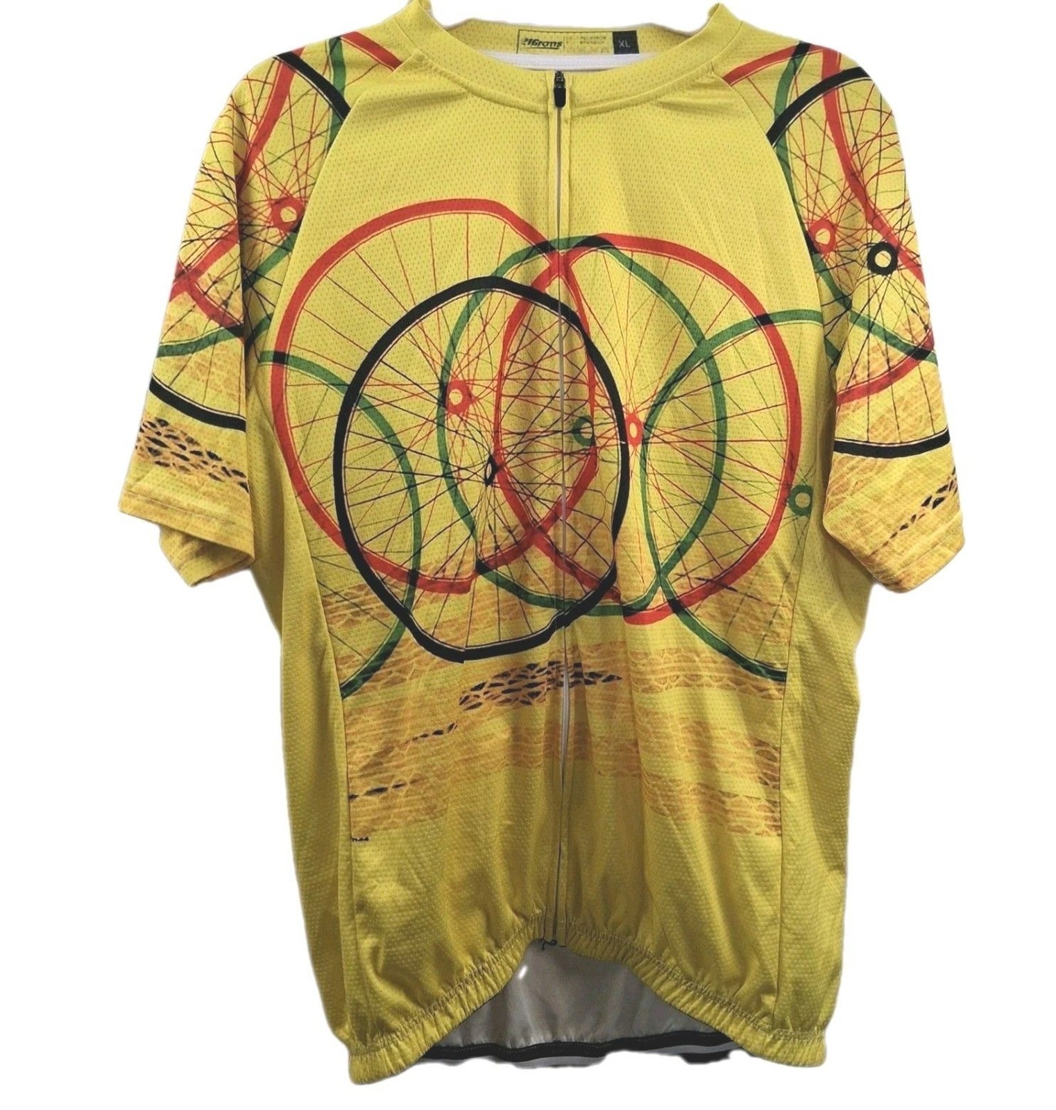 21Grams Cycling Jersey XL Full Zip Bicycle Wheel Graphic Unisex Bike Shirt
