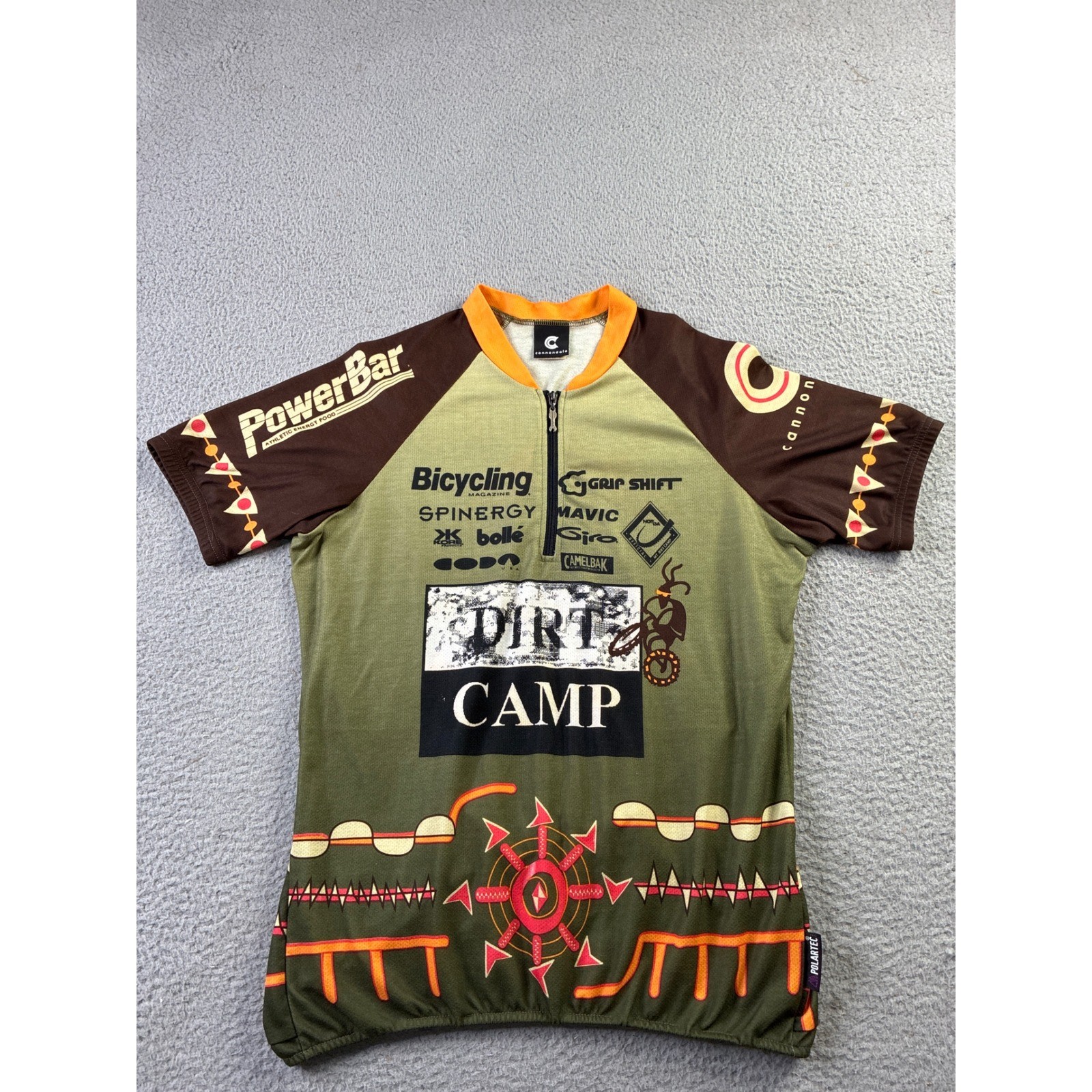 VTG 90s Cannondale Cycling Jersey MTB Mens XL Power Bar Dirt Camp Made In USA