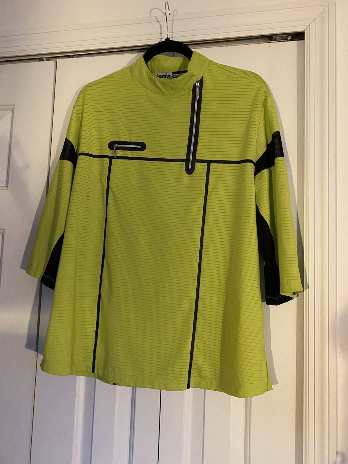 Women’s Lime Green & Black Cycling Shirt Size XL