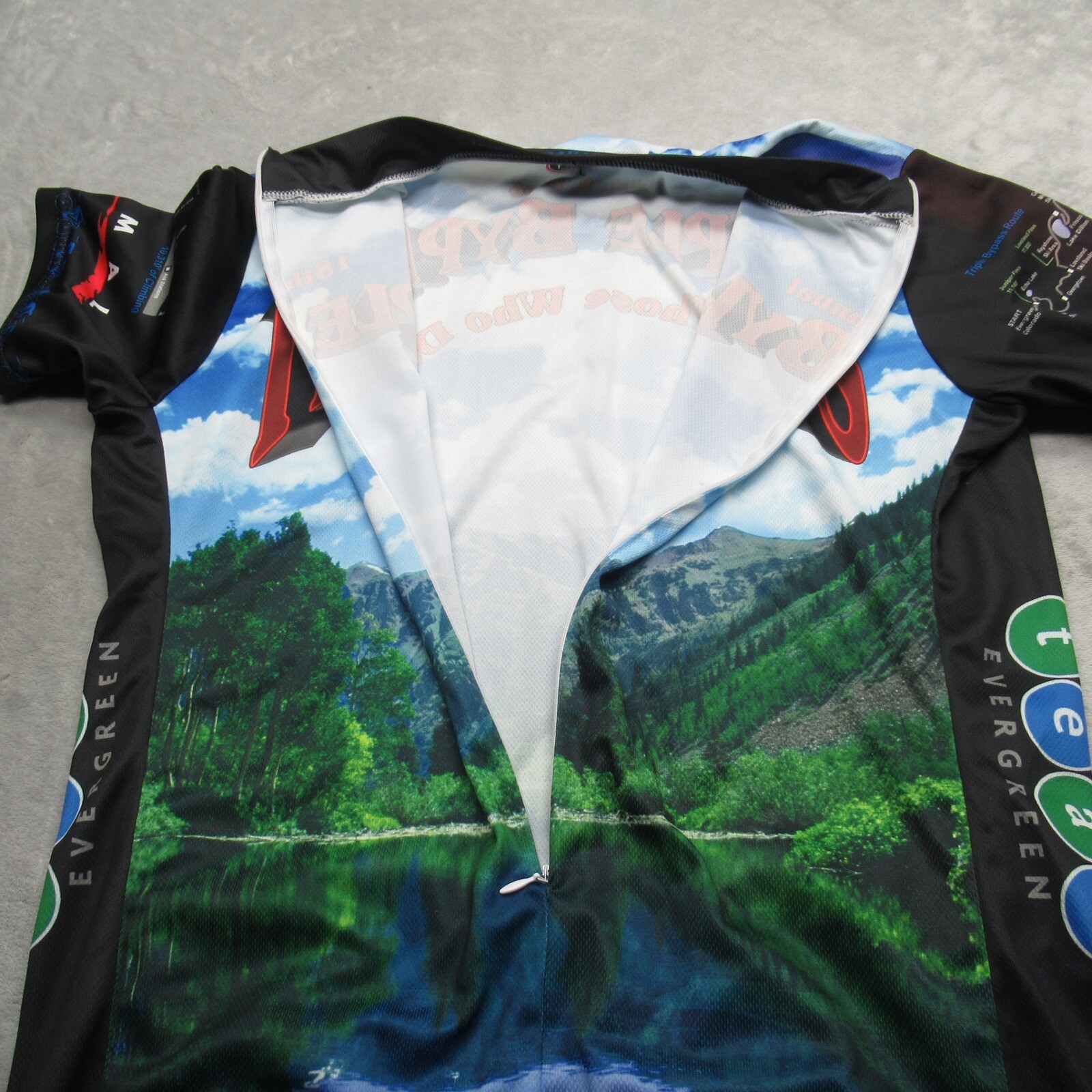 Primal Wear Cycling Jersey Mens Large Black Triple Bypass Subaru Cliff REI Avon