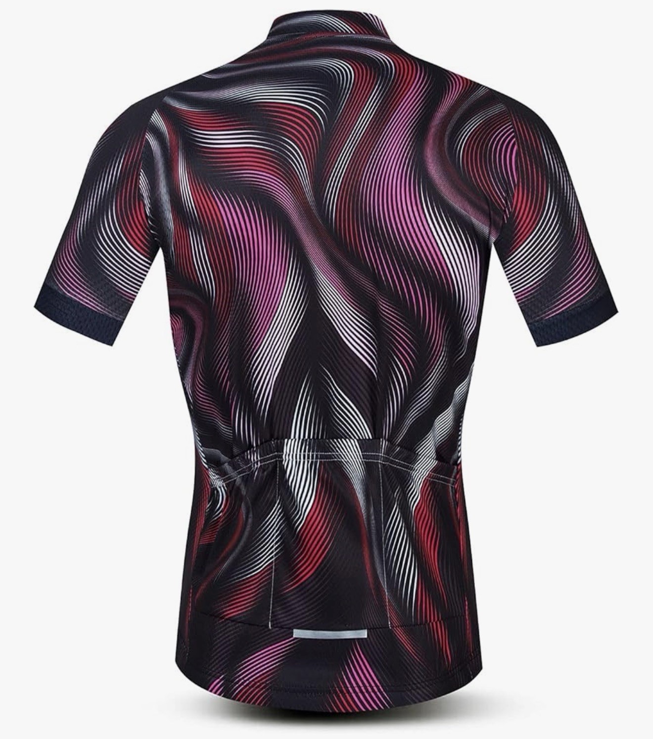 JPOJPO Cycling Jersey Black Pink White Abstract Medium Short Sleeve