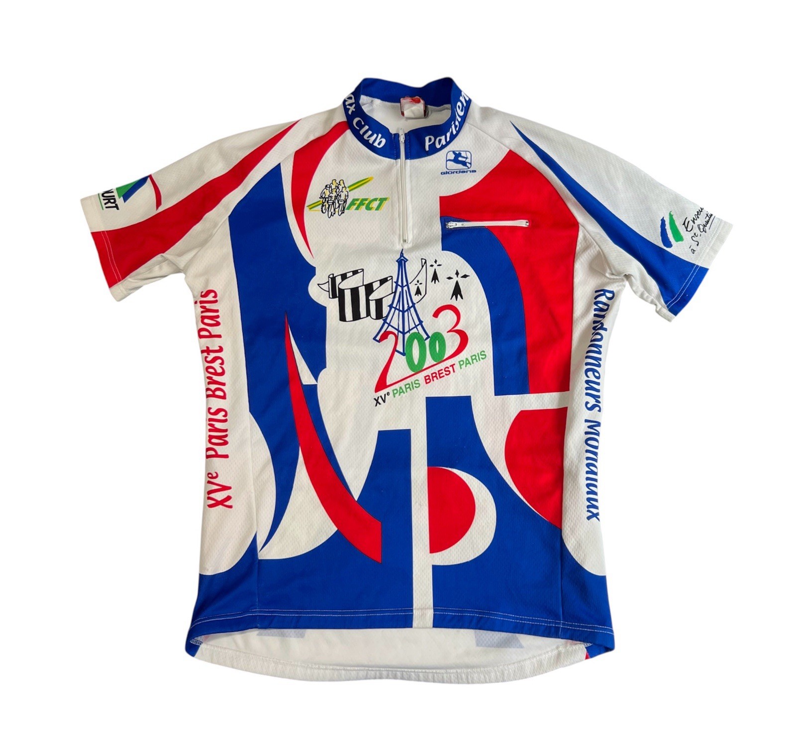 Vintage 2003 Giordana Paris Brest Bike Cycling Jersey Size Large