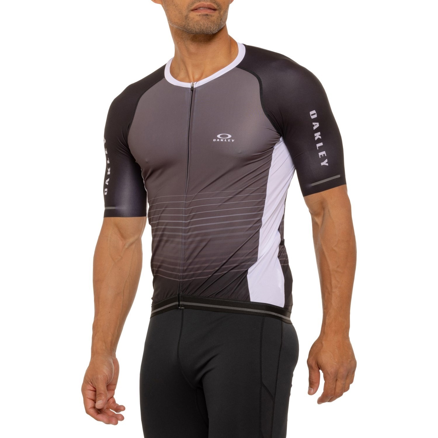 OAKLEY Men’s Sublimated Icon 2.0 Short Sleeve Cycling Jersey Iron Small NWT