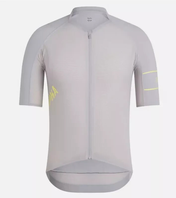 BNWT SILVER CHARTREUSE RAPHA PRO TEAM LIGHTWEIGHT SHORT SLEEVE CYCLING JERSEY MD