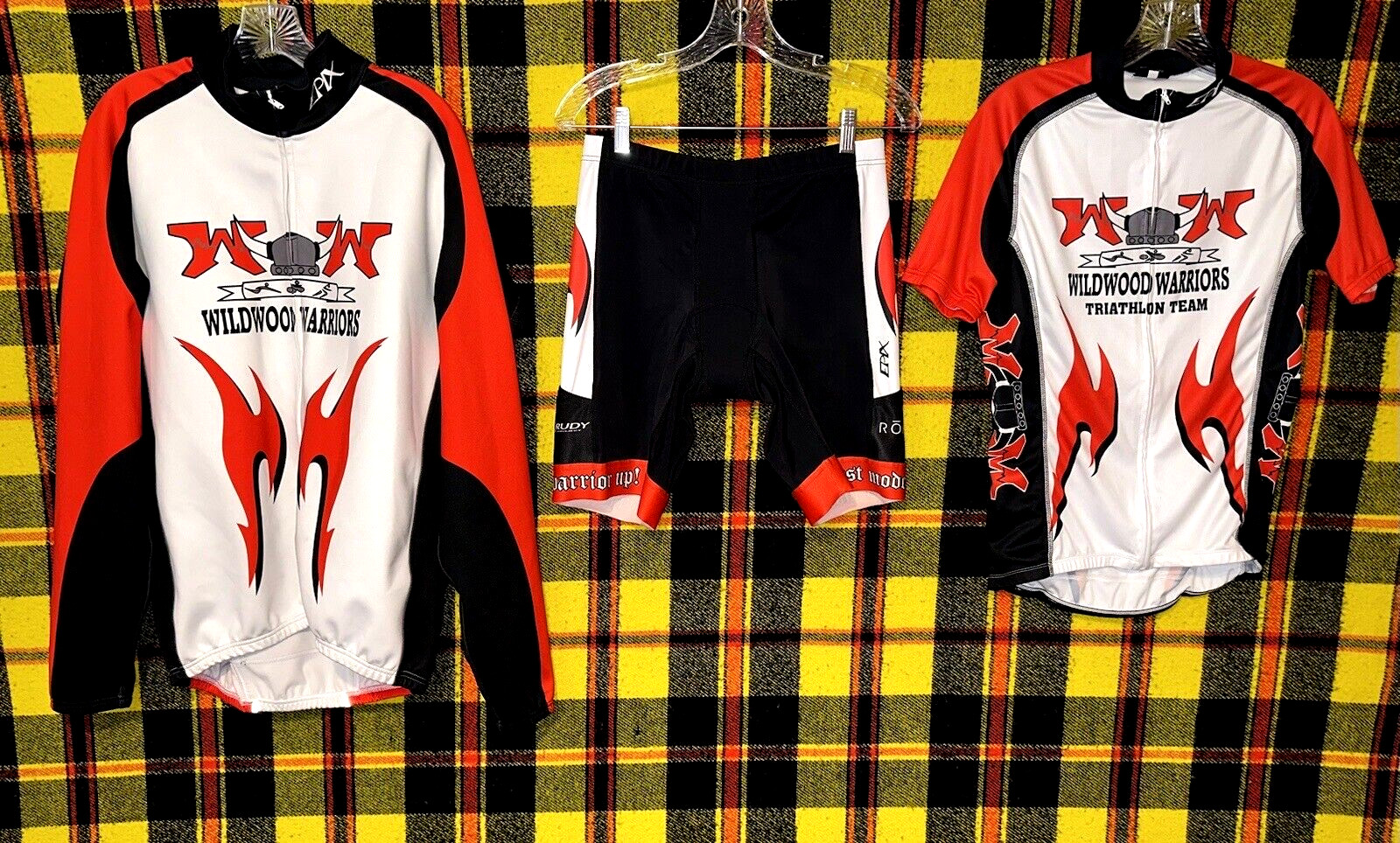 Wild Wood Warriors Cycling Jersey 3 Piece Set Epix Triathlon Team Size XL