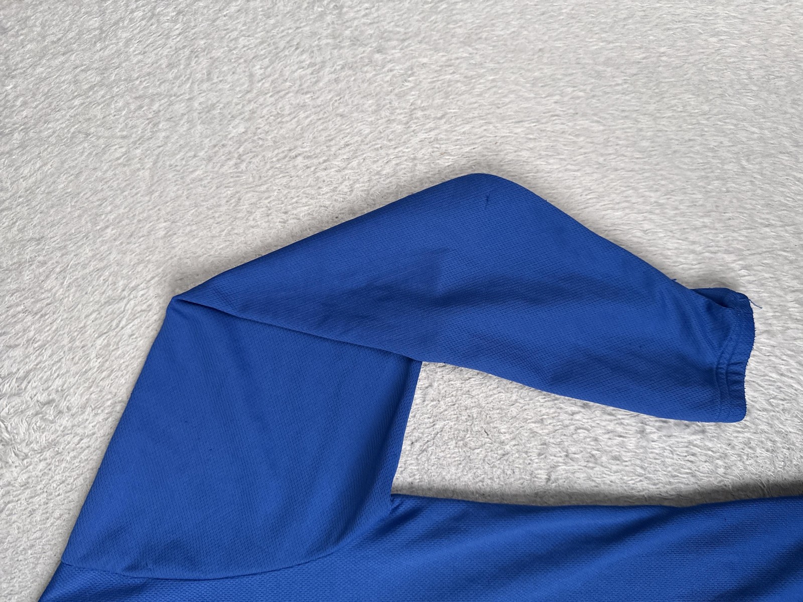 BDI Shirt Mens XL Blue Long Sleeve Cycling 1/2 Zip Jersey Pockets Mock Neck