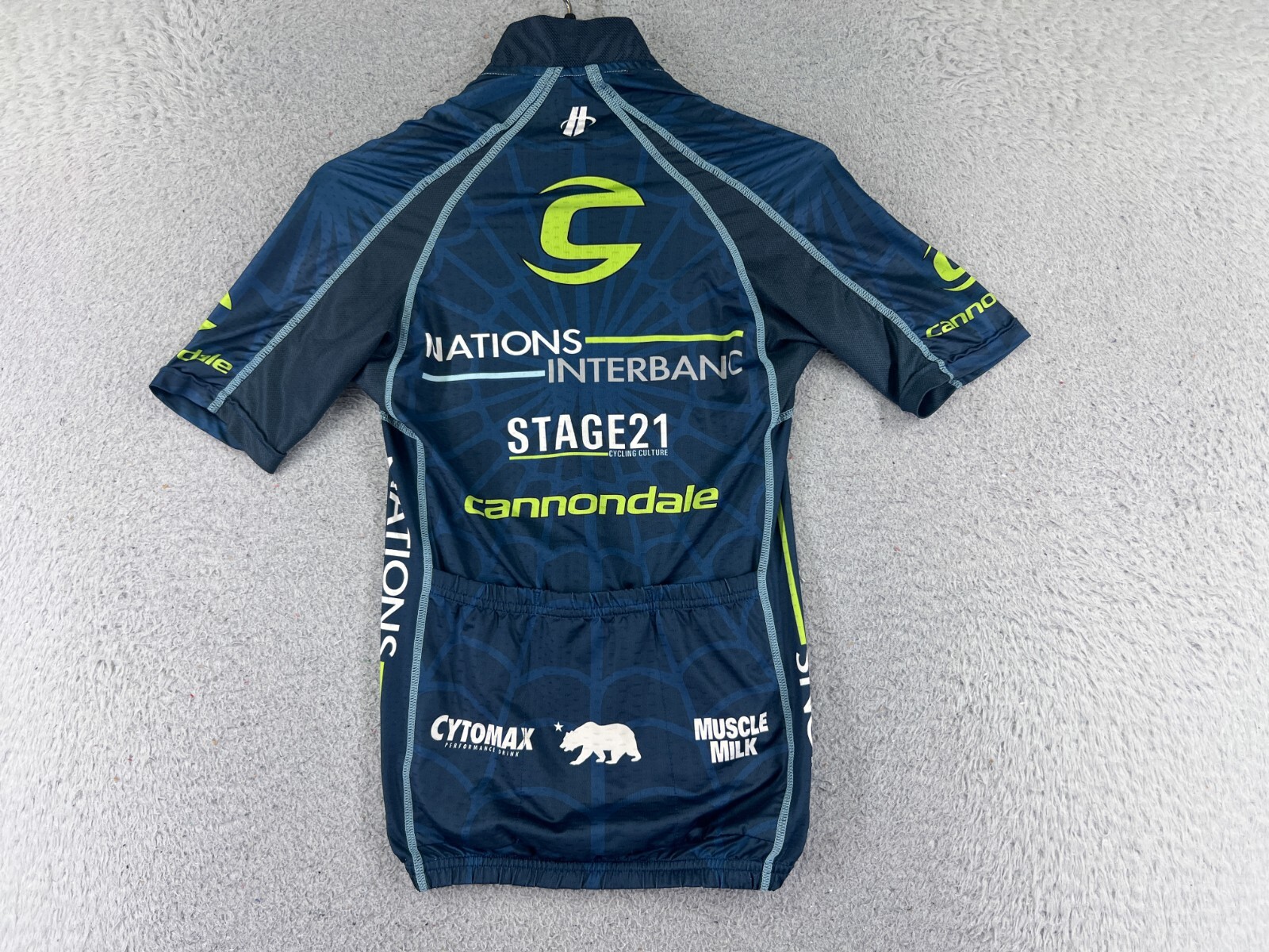 Hincapie Cycling Jersey Adult 2XS XXS Blue Full Zip Short Sleeve Polyester