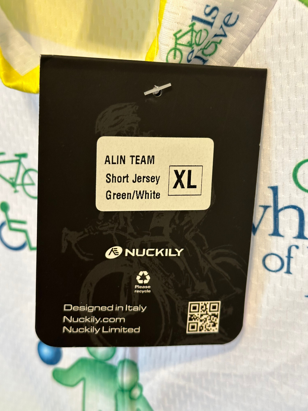 Nuckily Cycling Jersey Alyn Hospital Ride Israel XL Full Zip Silicone Waist NWT