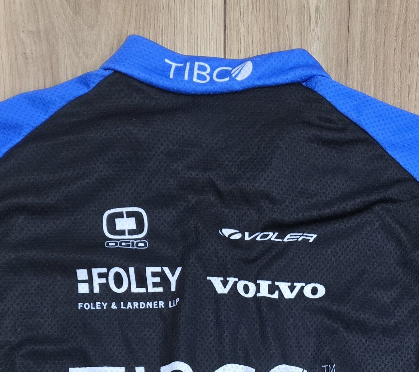 Voler Team TIBCO Cycling Jersey, Sz Medium, Has Signatures, Full Zipper