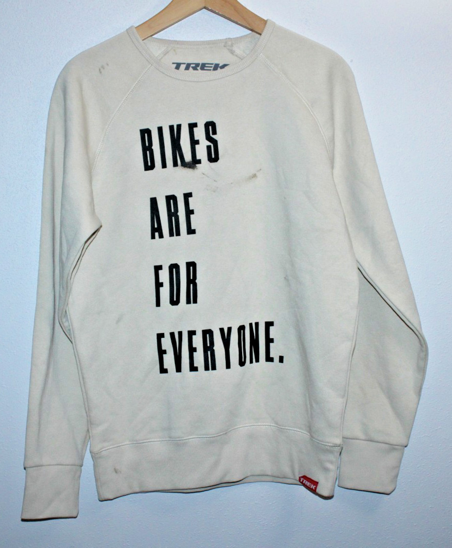 Bontrager Everyone Crewneck Cycling Sweatshirt Small NWT Oil Stained Retro Java~