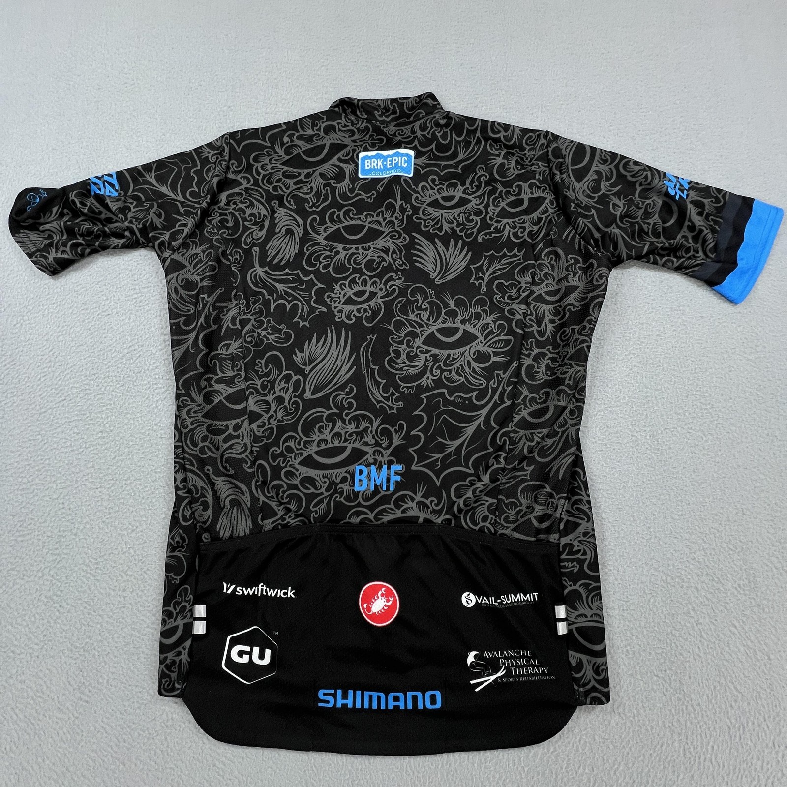 Castelli Cycling Jersey Mens M Black BRK Epic Full Zip Short Sleeve Bike Shirt
