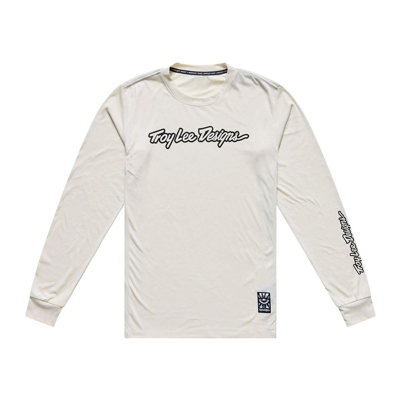 Troy Lee Designs Skyline Ride Signature MTB Long Sleeve Jersey Shirt Pomice Gray