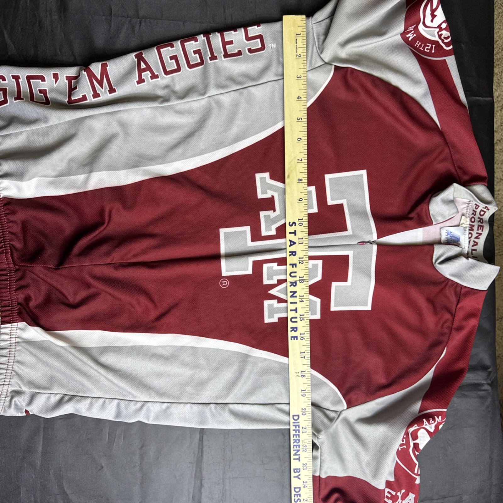 C84 Texas A&M Aggies Mens Cycling Jersey Adrenaline Promotions Maroon Grey XL