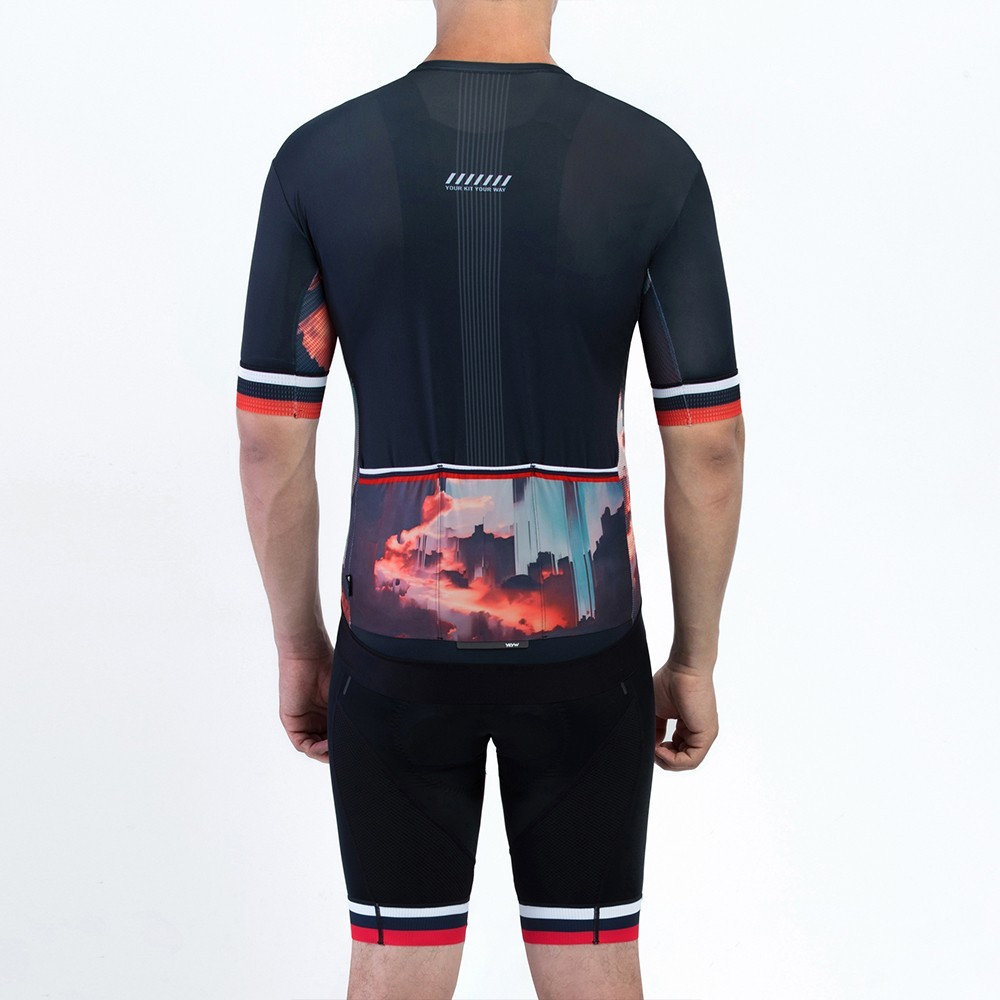 YKYWBIKE Men Cycling Jersey Short Sleeve Bicycle MTB Pro Shirts Summer Bike Tops