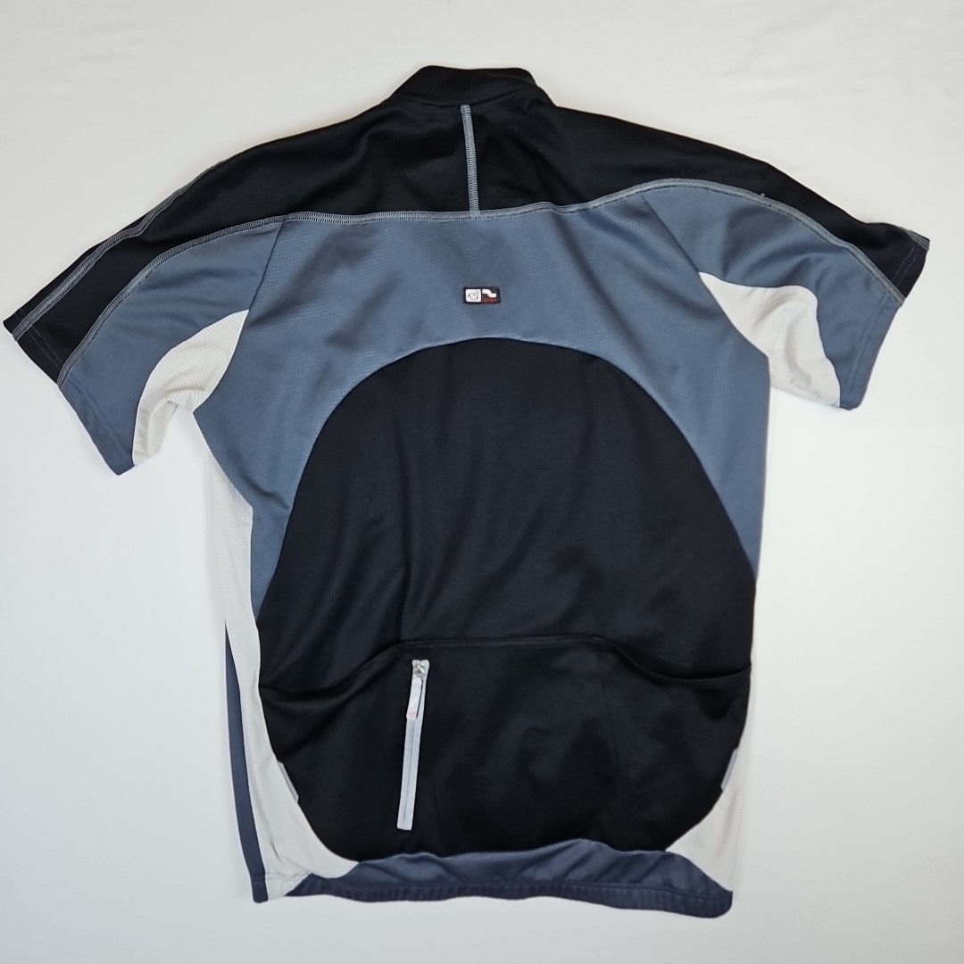 De Marchi Men’s Gray Black Contour Cycling Jersey Large Full Zip Made in Italy