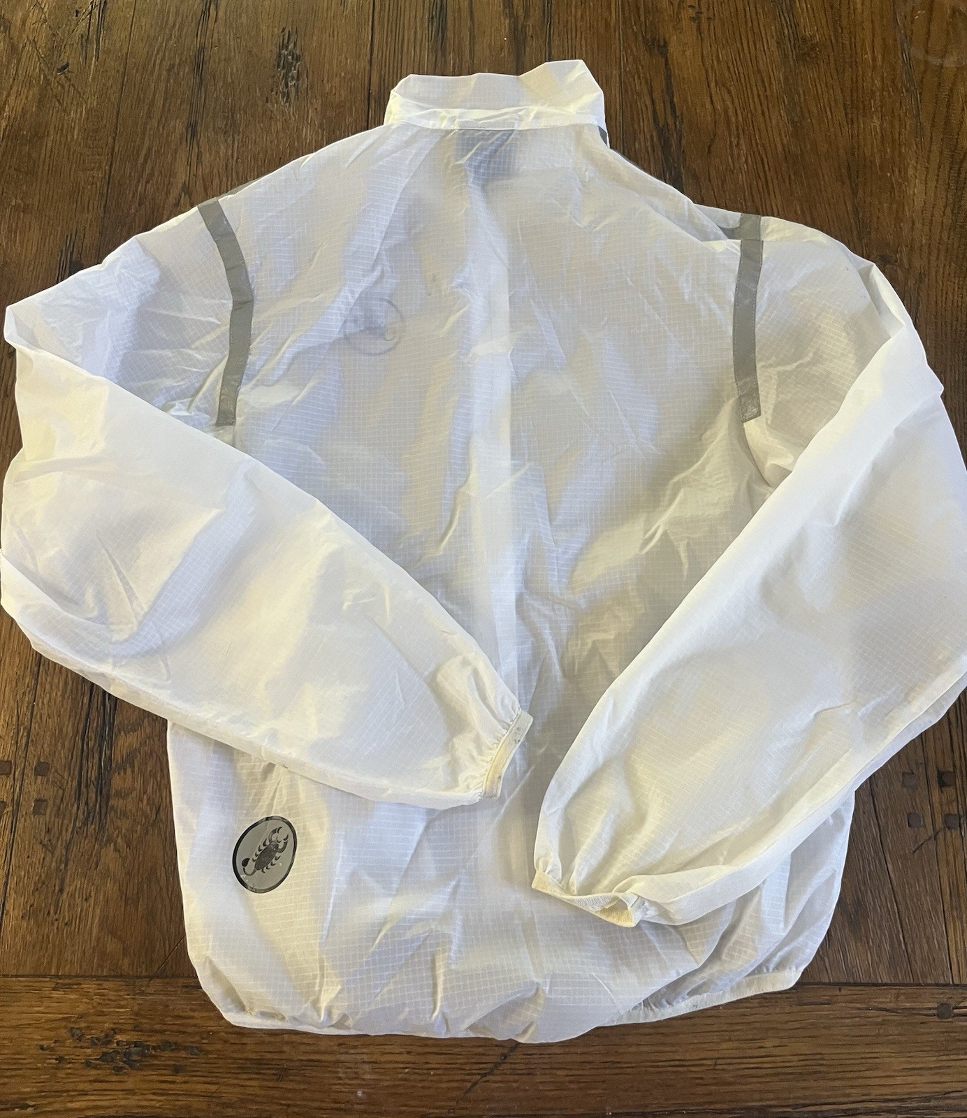 Castelli Windstopper Cycling Jersey Small White/Transparent Full Zip Long Sleeve