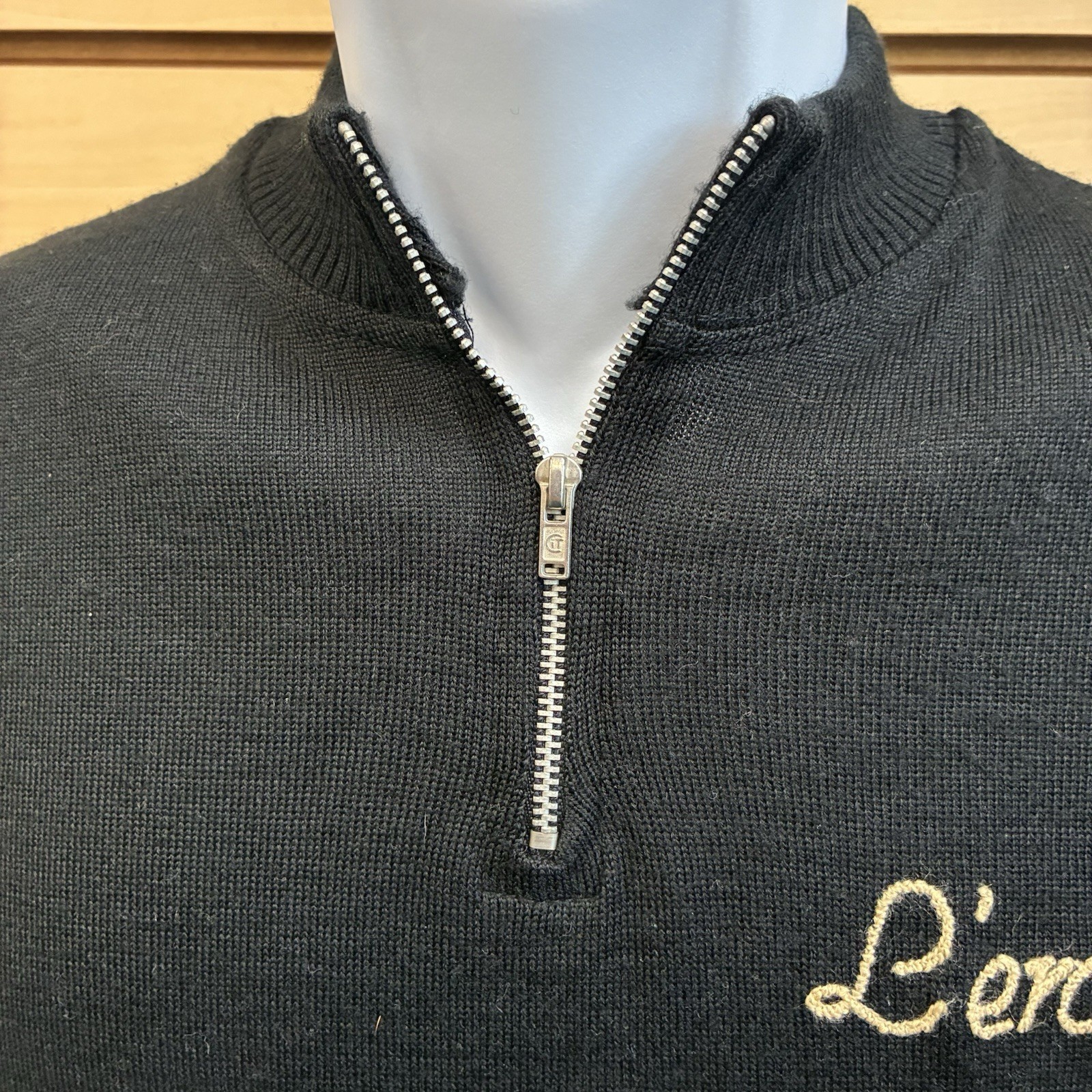 Brooks England Saddle S Eroica Wool Cycling Jersey Small Pockets 1/4 Zip