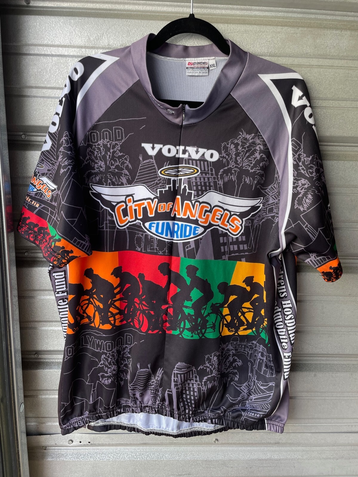 Vintage Volvo Team Cycling City Of Angels Funride Bike Jersey Men’s 2XL AOP